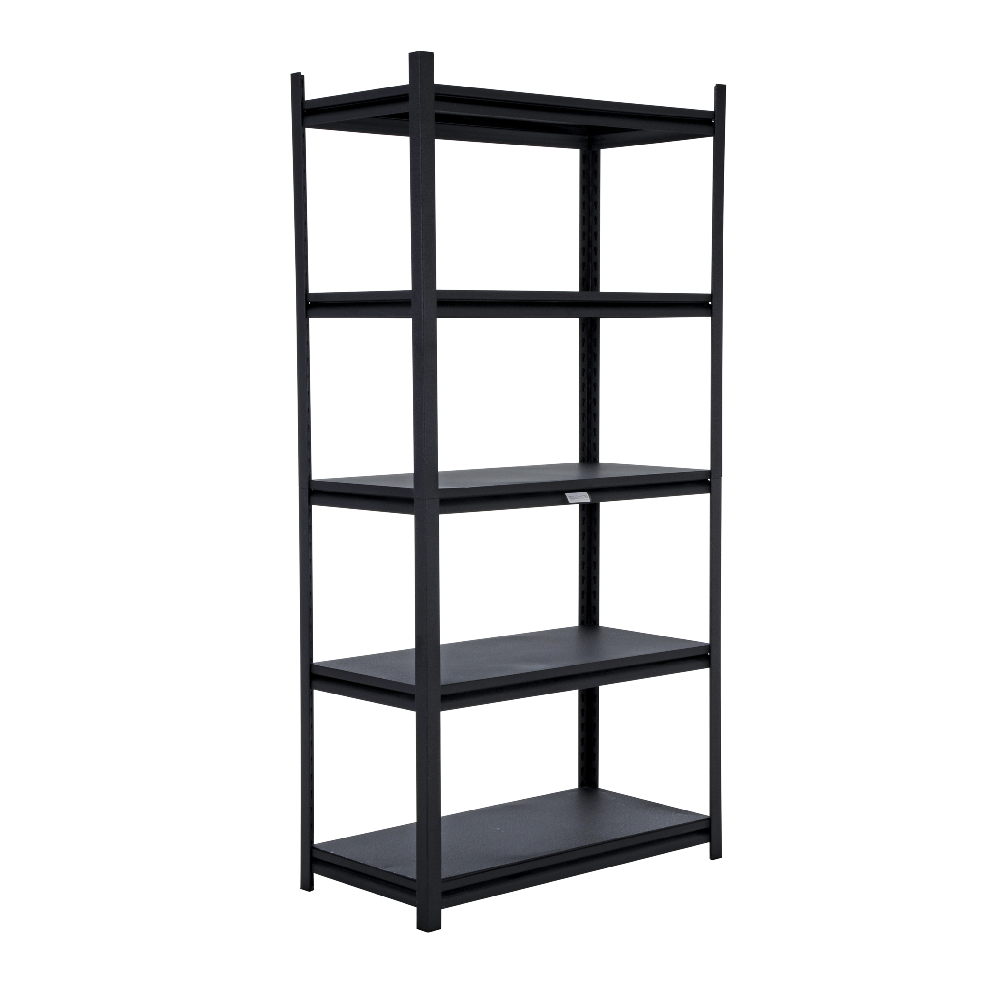 Vestil Steel Powder-Coated Bolt-Less Shelving — 36in. x 18in. x 72.25in., 2000-Lb. Capacity, Black, Model# PCBS-1836