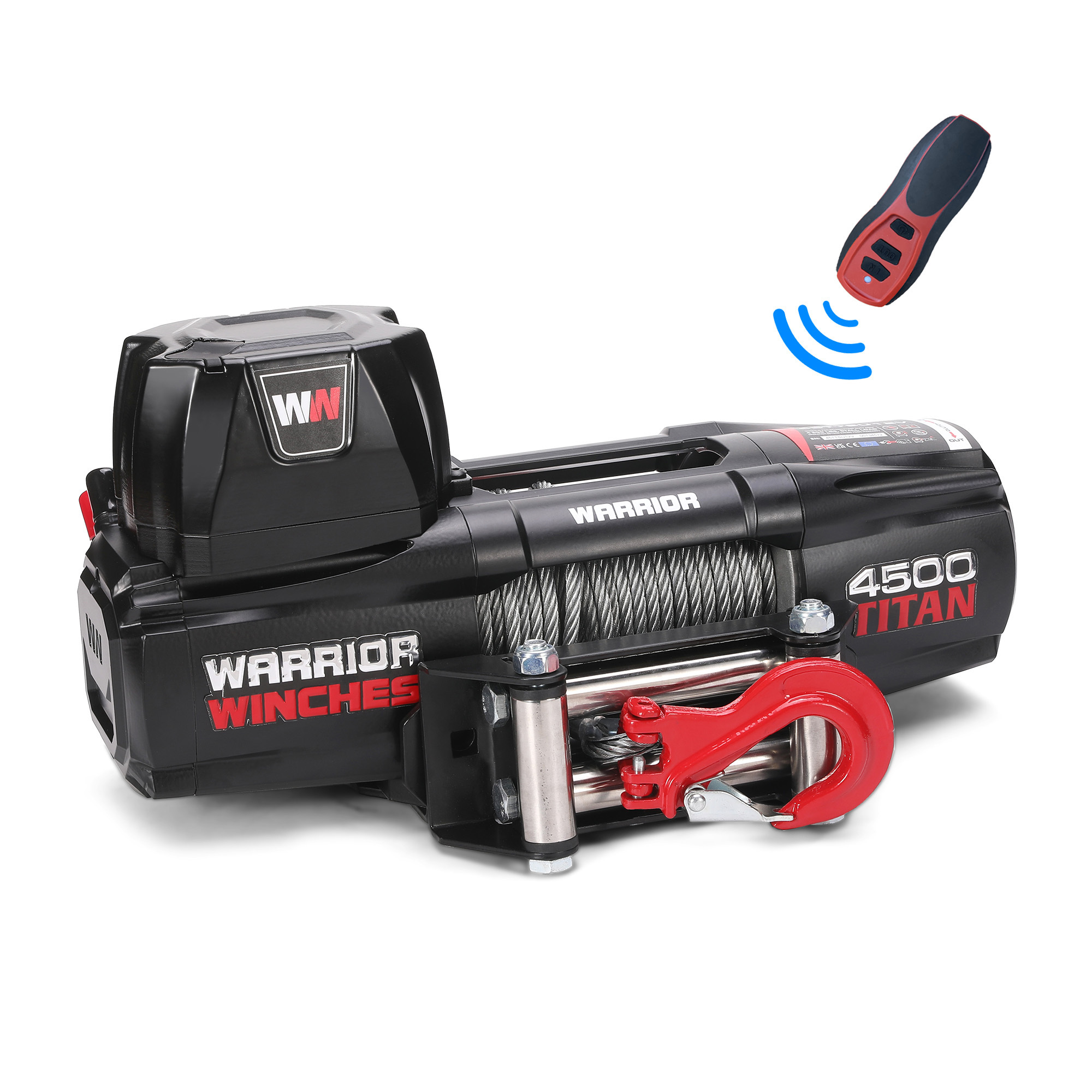 Warrior Winches Titan Electric Winch — 4500-Lb. Capacity, 12V, Steel Rope, Model# 45TTSU12-CAD