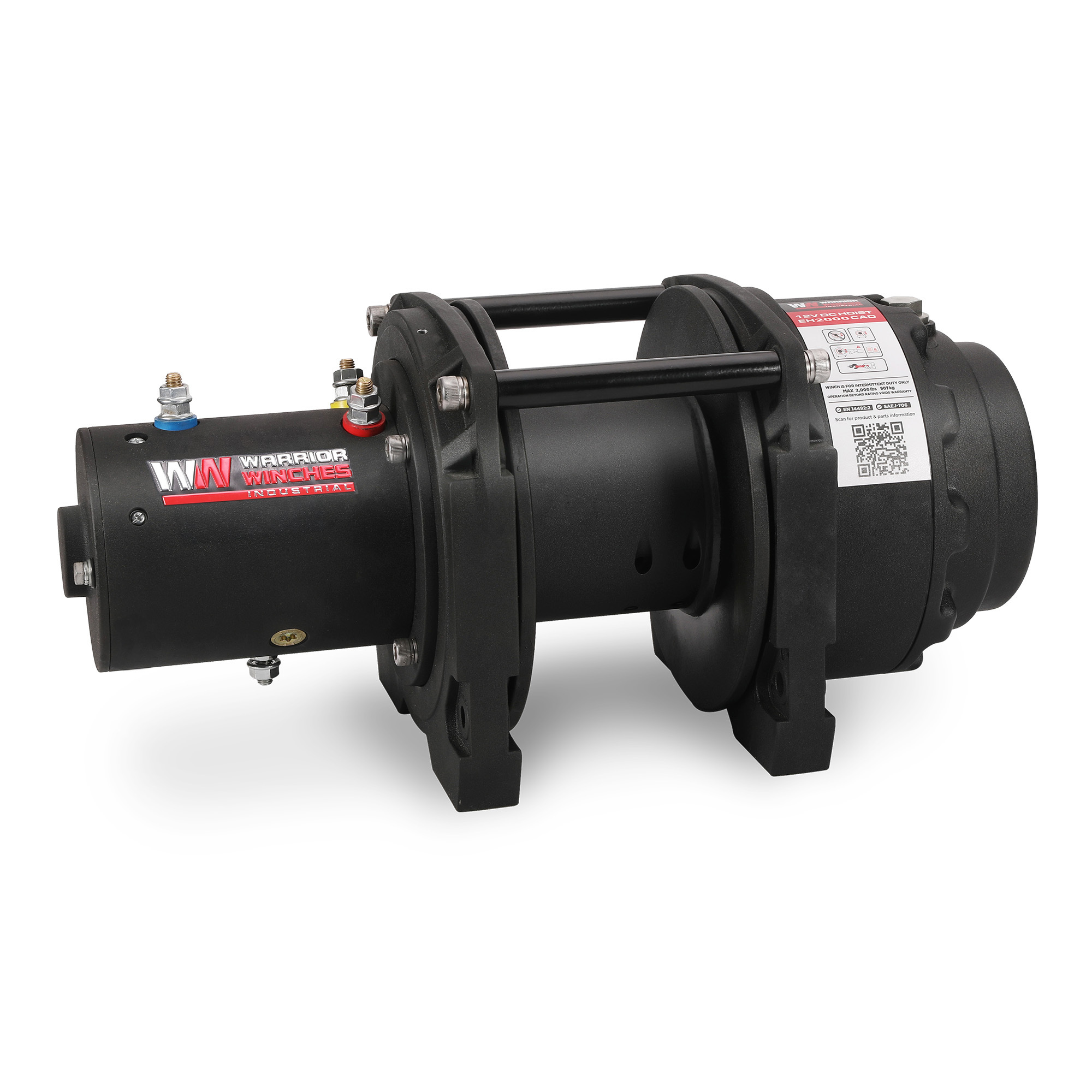 Warrior Winches 12V Industrial Hoist — 2000 Lb. Capacity, Model# EH2000-CAD