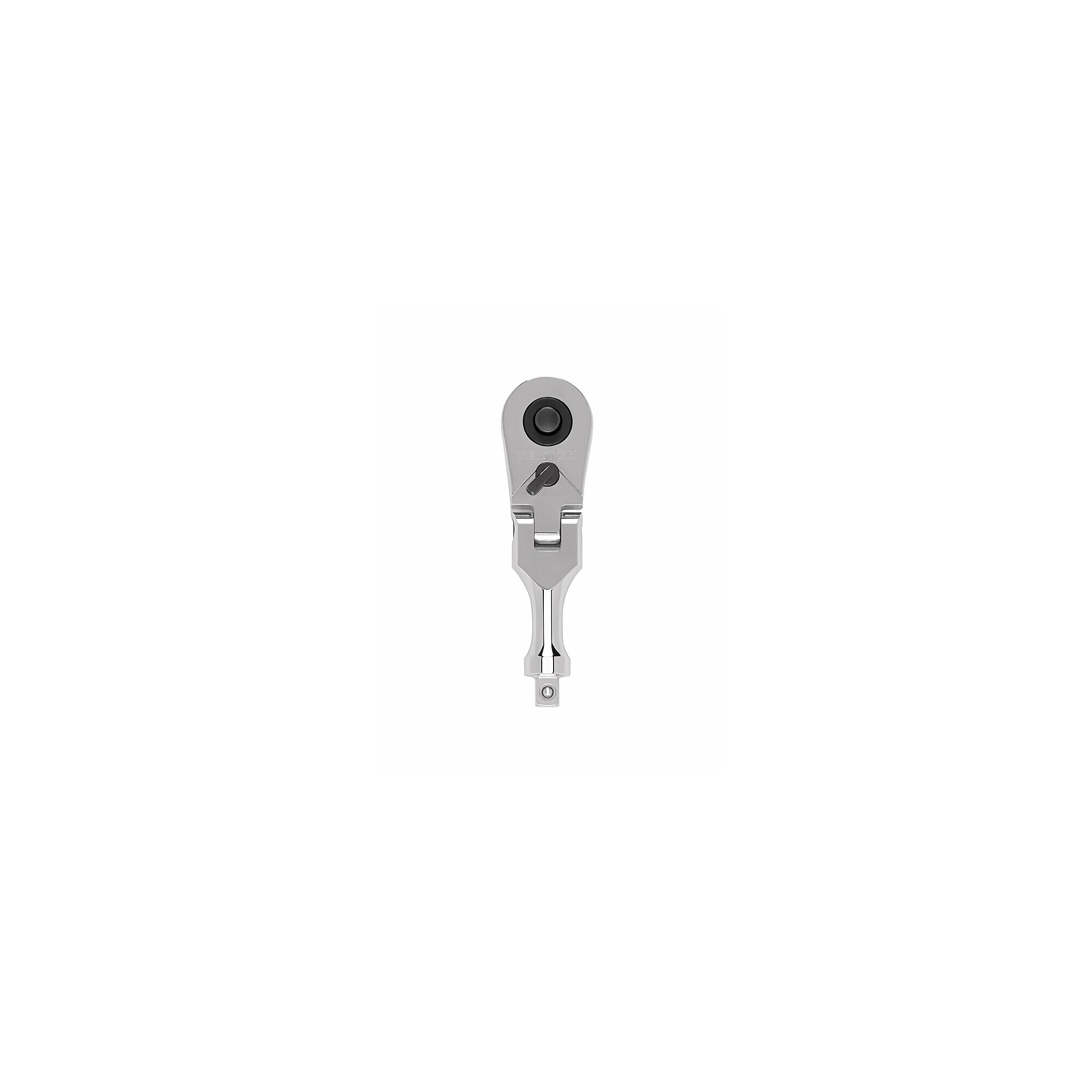 TEKTON 1/4 Inch Drive x 3 Inch Flex Head Quick-Release Stubby Ratchet with Handle Tang | SRH38003