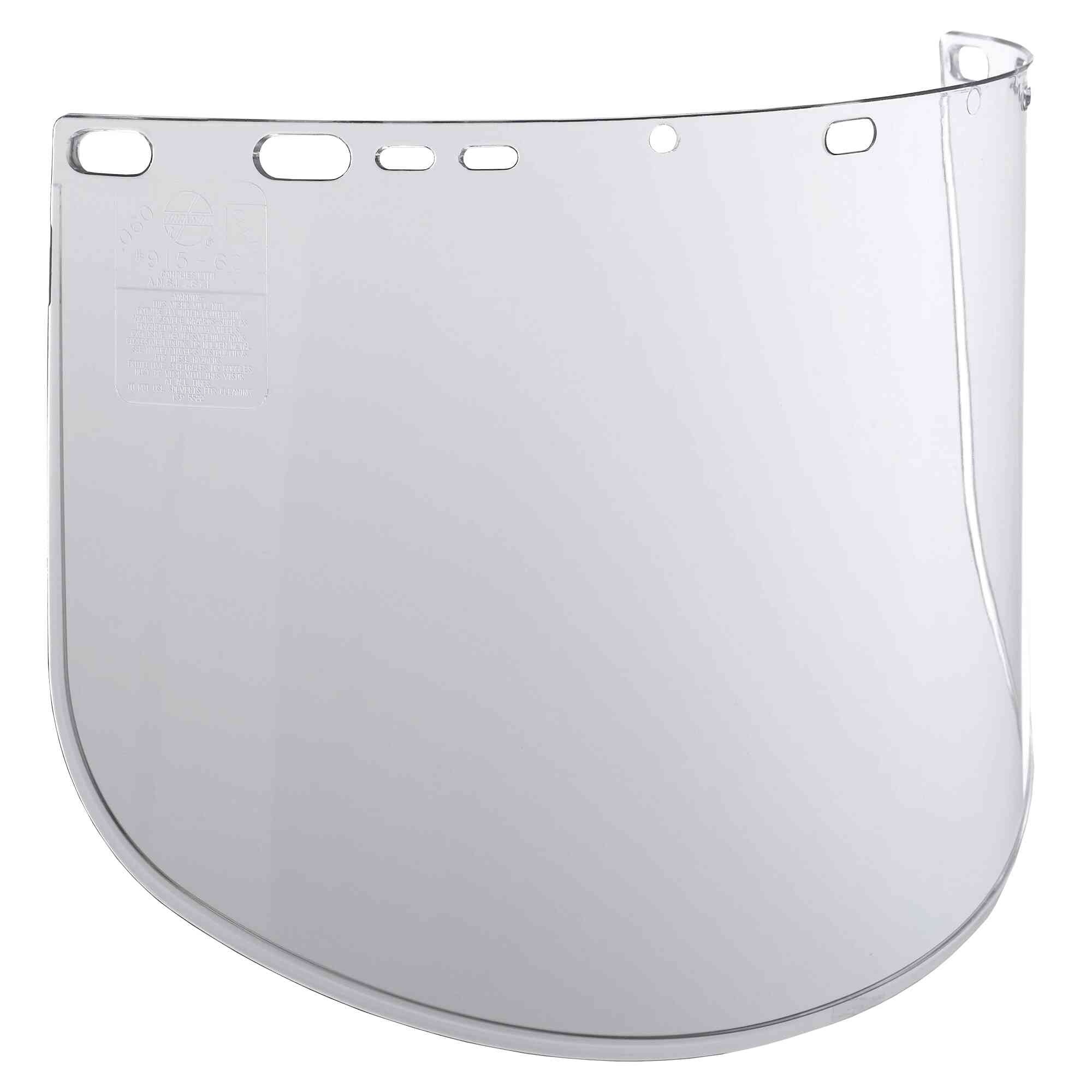 Jackson Safety® - Replacement Windows for F40 Propionate Face Shields - Clear - 9" x 15.5" x .060" - G Shaped - Unbound - Model # 29084