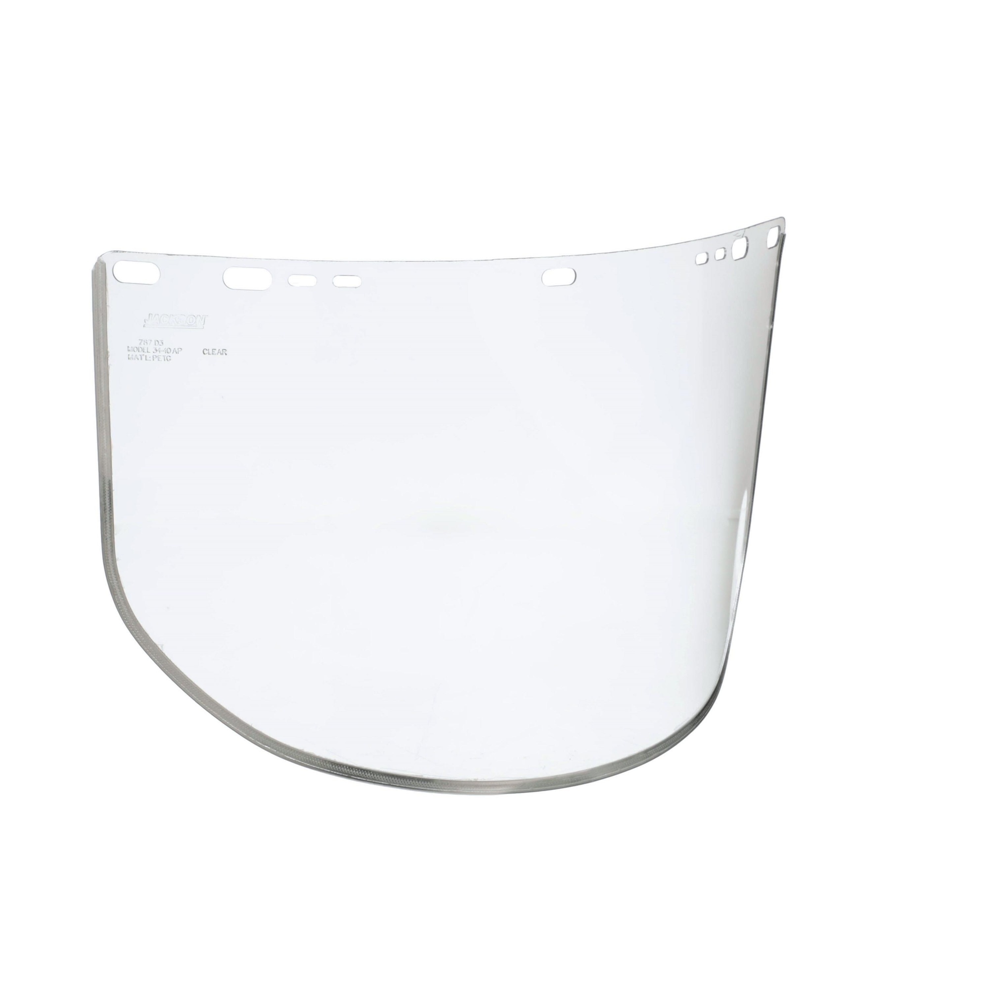 Jackson Safety® - Replacement Windows for F10 PETG Face Shields - Clear - 9" x 15.5" x .040" - D Shape - Bound - Model # 28962
