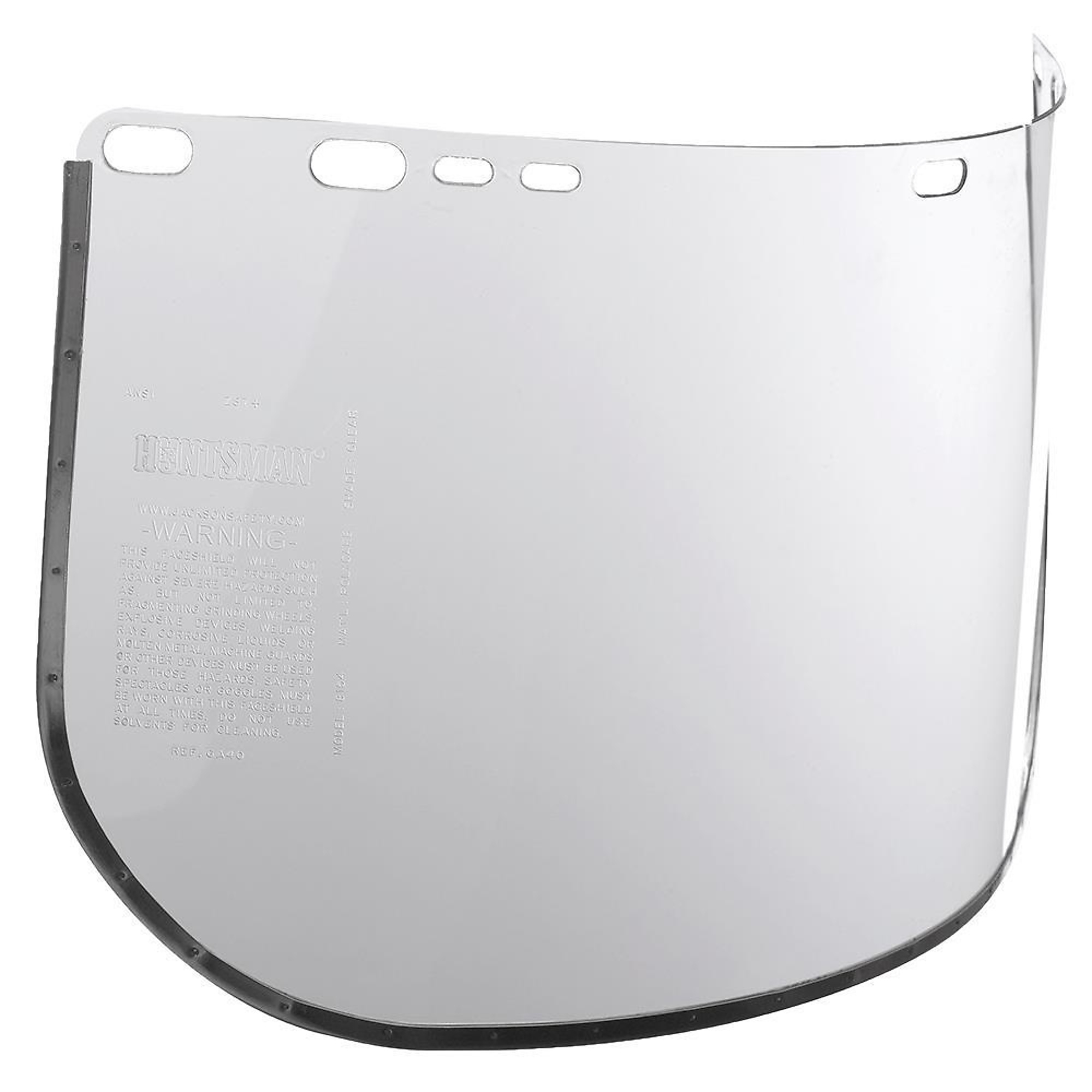 Jackson Safety® - Replacement Windows for F20 Polycarbonate Face Shields - Clear - 8" x 15.5" x.040" - E Shaped - Unbound - Model # 29096