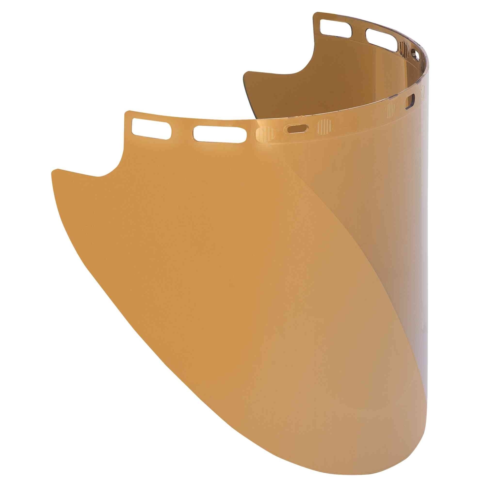 Jackson Safety® - Replacement Windows for F50 Polycarbonate Face Shields - Gold Coated - 9" x 20" x 0.060" -Shape R - Unbound - Model # 29088