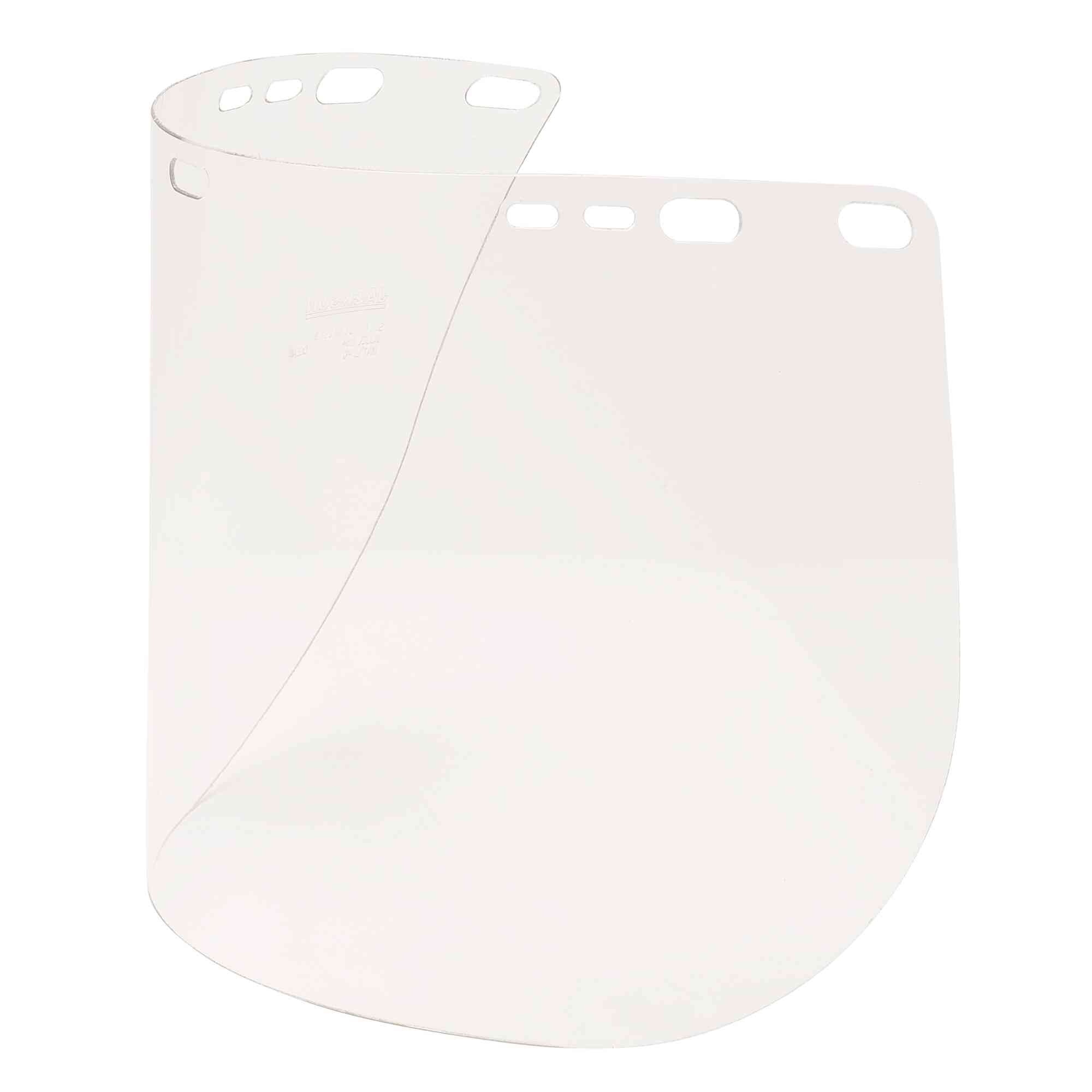Jackson Safety® - Replacement Windows for F20 Polycarbonate Face Shields - Clear - 8" x 15.5" x.060" - E Shaped - Unbound - Model # 30706
