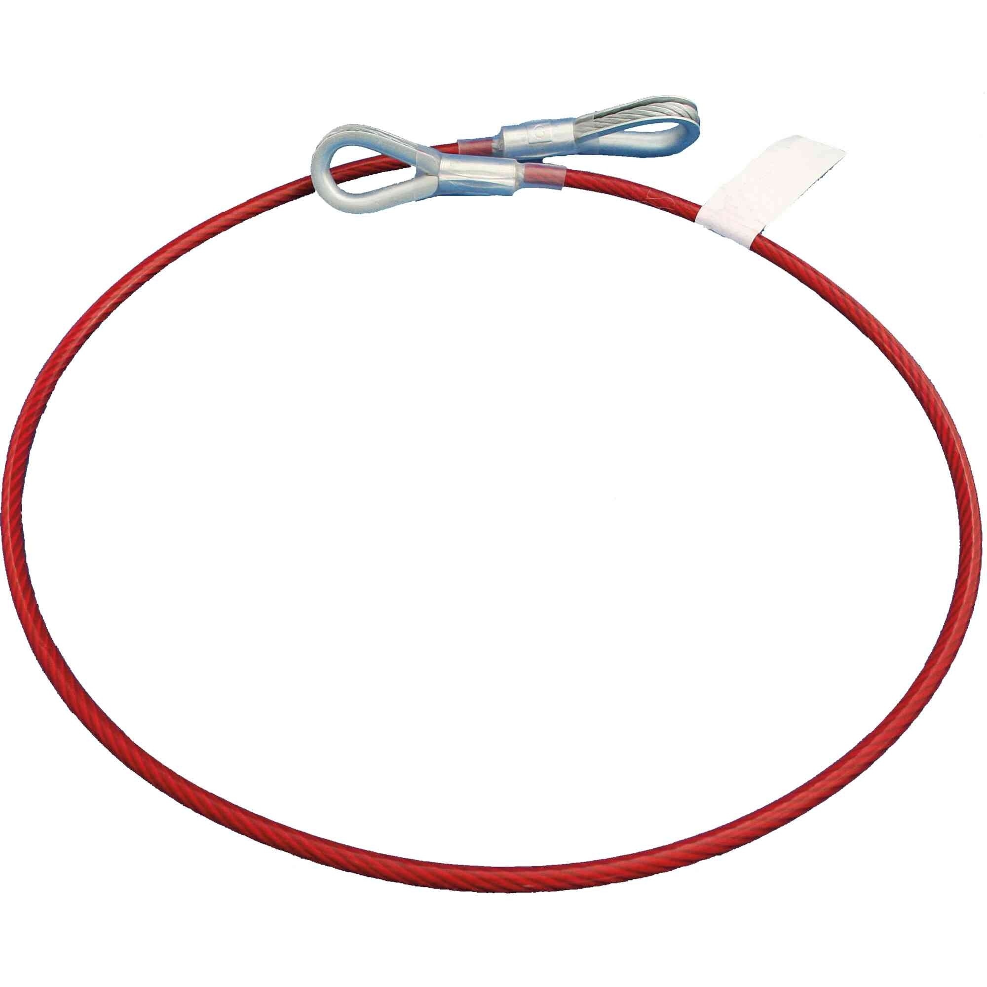 PeakWorks® - Cable Anchor Sling, 1/4" PVC Coated Galv. Cable - 2 Eye Hooks - 6 FT - Model # V8208006