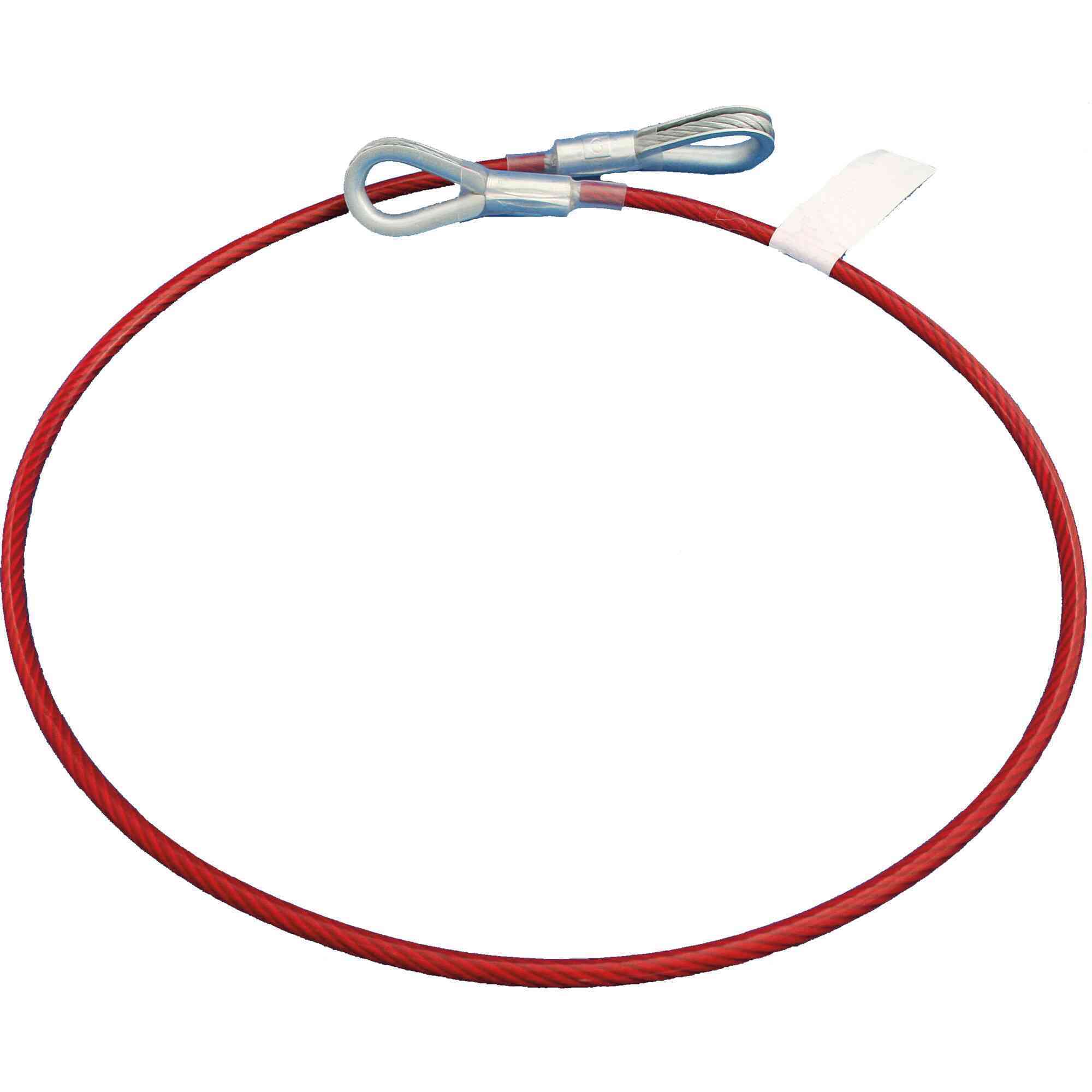 PeakWorks® - Cable Anchor Sling, 1/4" PVC Coated Galv. Cable - 2 Eye Hooks - 2 FT - Model # V8208002