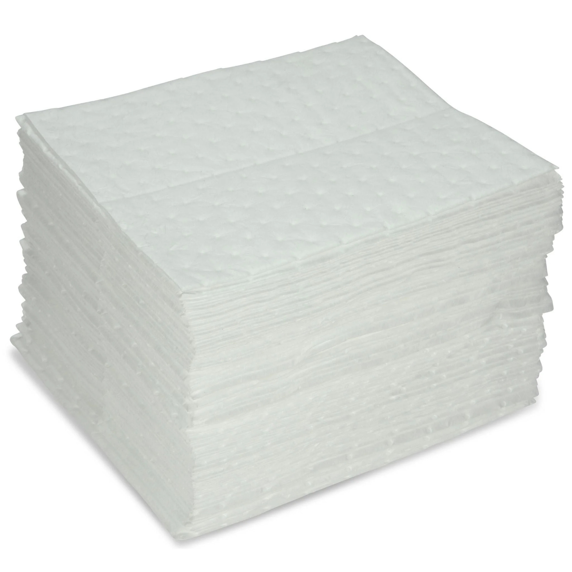 AABACO Oil ONLY White Absorbent Pads - Dimpled LIGHT Weight Pads – 15”x 18” (200/bale)
