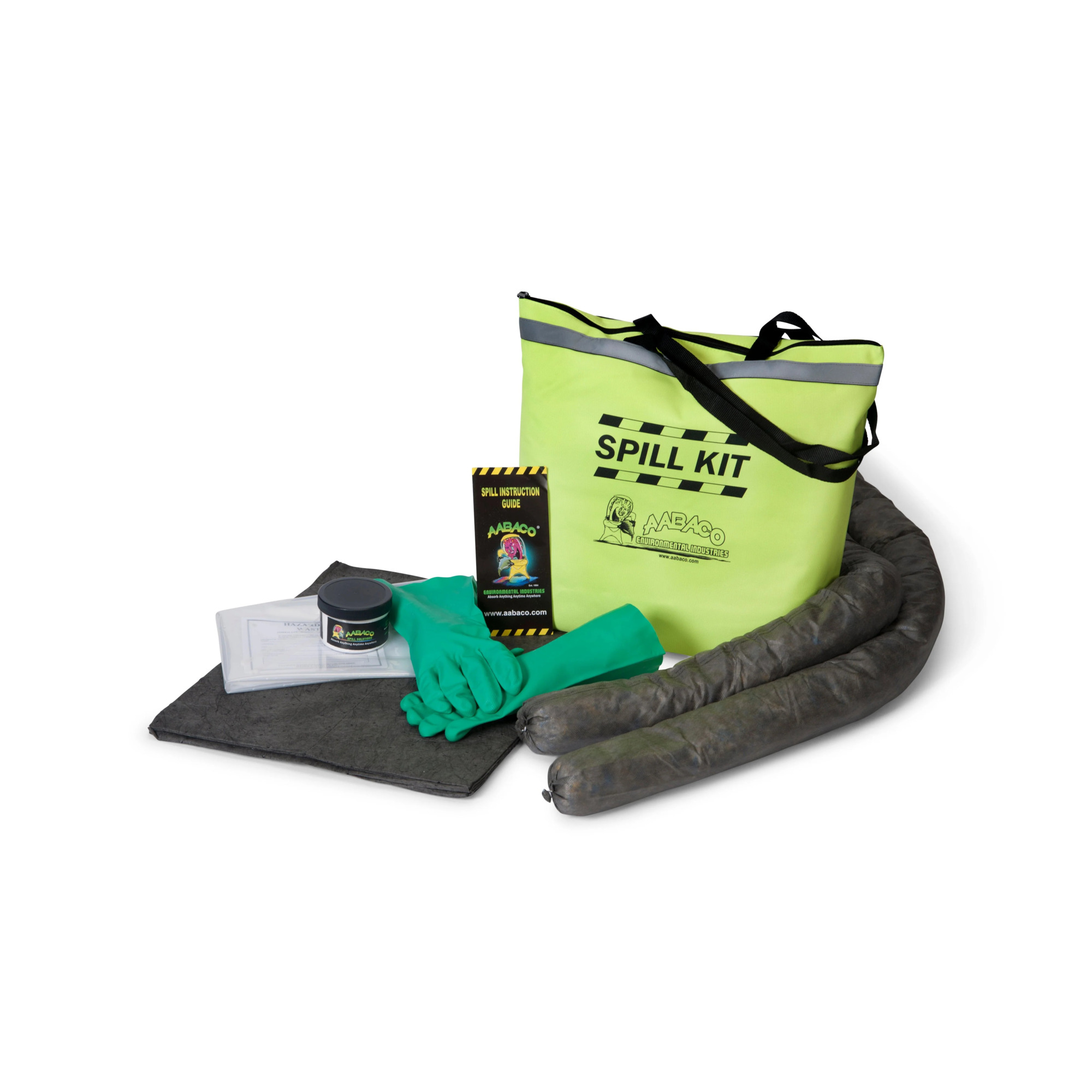 AABACO Chemical Only Spill Kit absorbs up to 15 gallons and comes in an easy-to-carry shoulder tote bag for fast, convenient spill response.