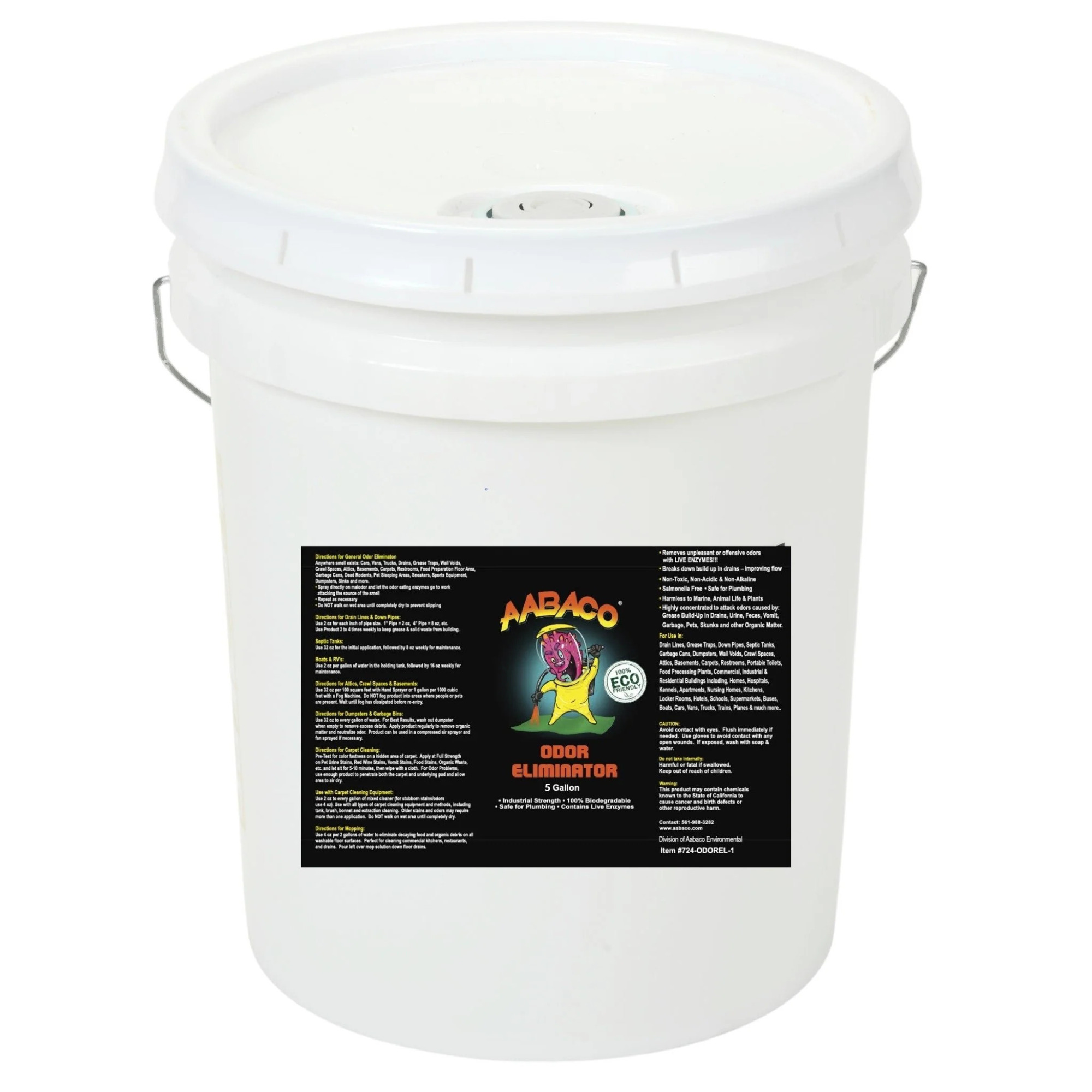 AABACO Odor Eliminator – Industrial Strength Enzyme Spray, 5-gallon
