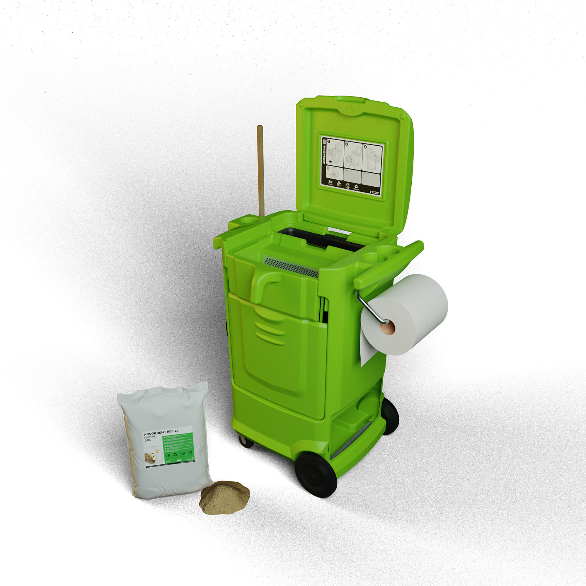 Toucan Pack - The Absorbent Recycling System - Spill Containment System - Inclued 20L of FIBERCAN+ Absorbent. PFPAPE0015