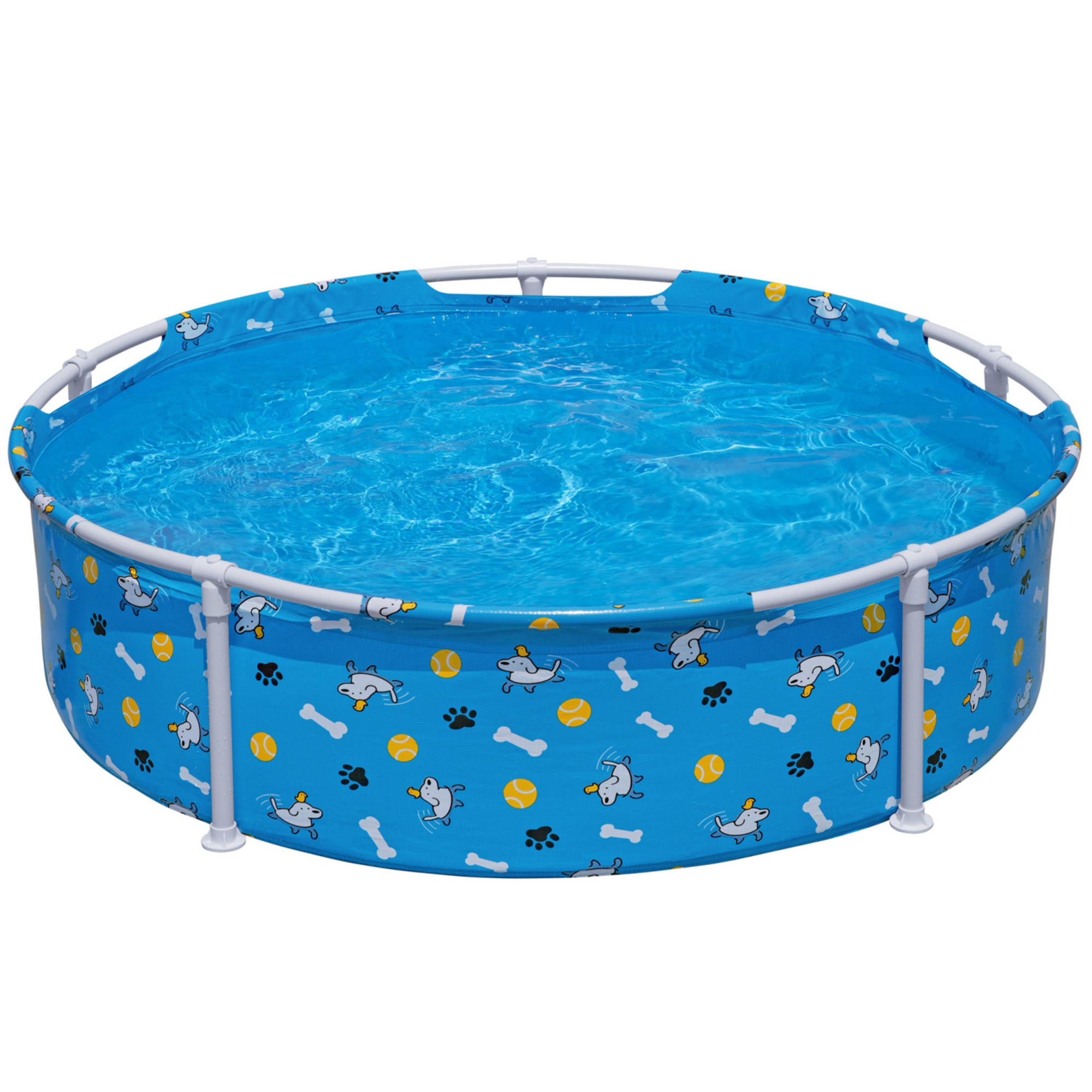 Bestway H2OGO! Fetchin Fun Pet Play Pool Blue, 48Inch Dog Splash Swim Wade Tub