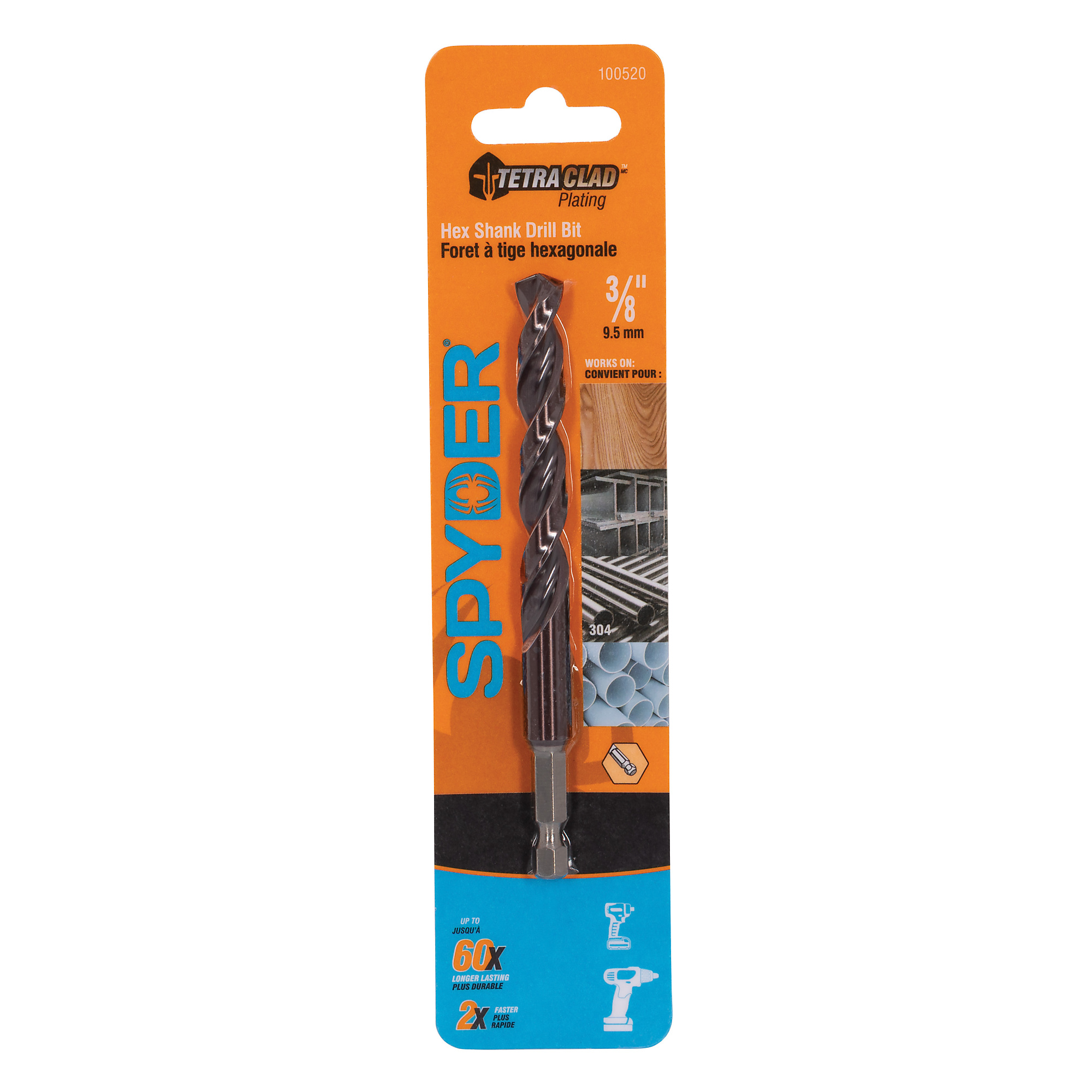 Spyder 3/8-Inch Hex Shank Drill Bit 100520
