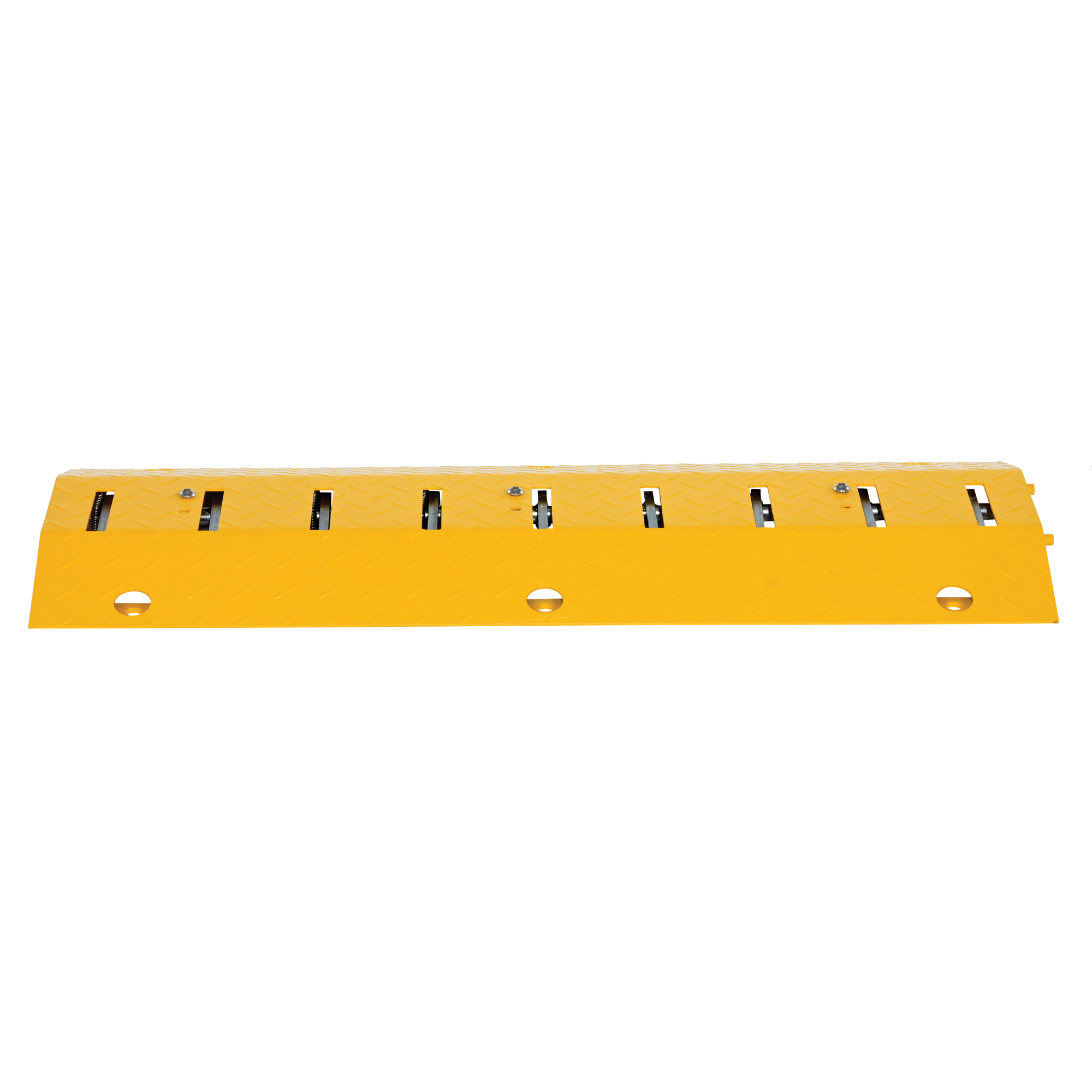 Vestil Steel Spiked Traffic Speed Bump — 39in. Width, 20 Ton Axle Load Capacity, Yellow, Model# TSPIKE-39