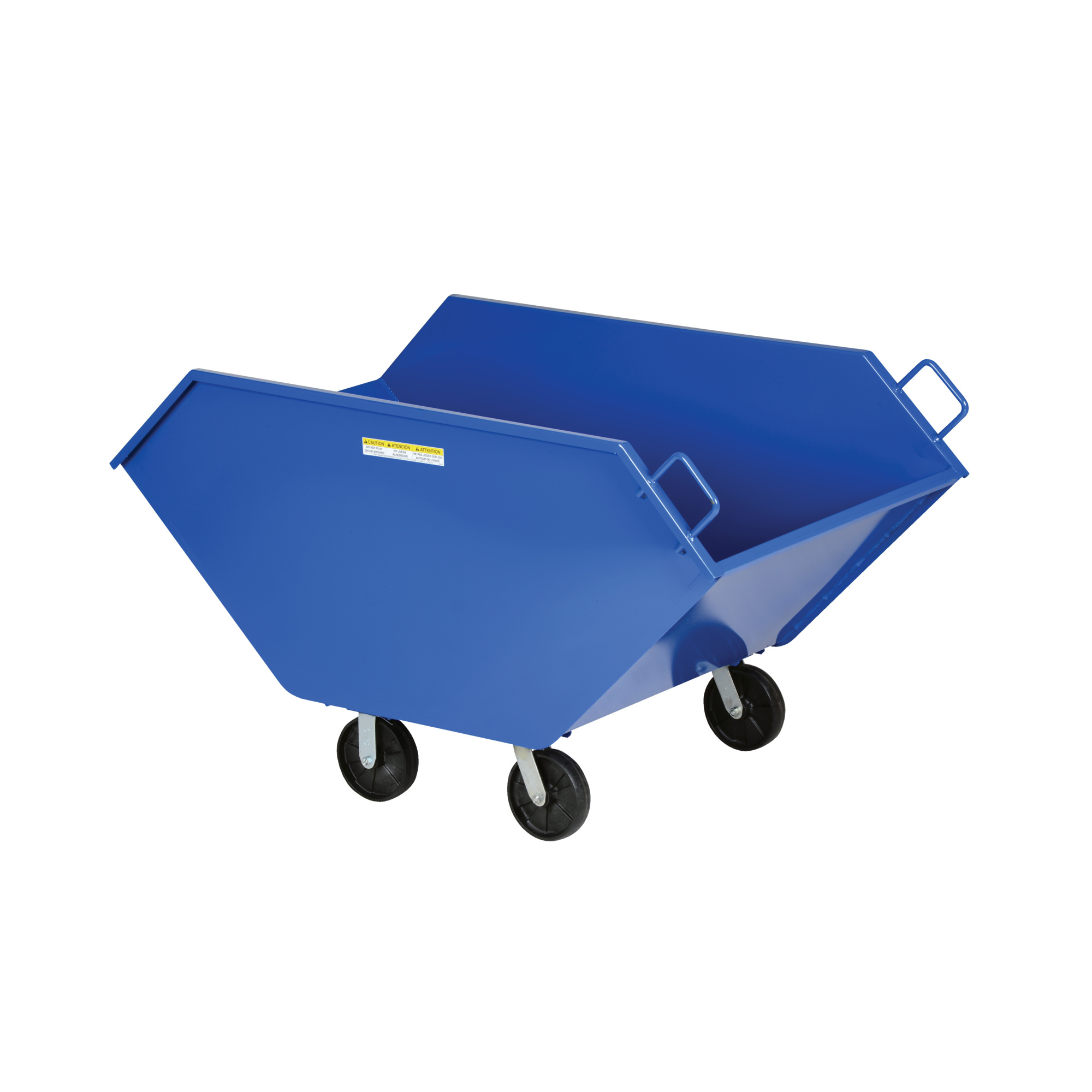 Vestil Steel Chip and Waste Trucks 26.7 Cubic Feet 2000 Lb. Capacity Blue