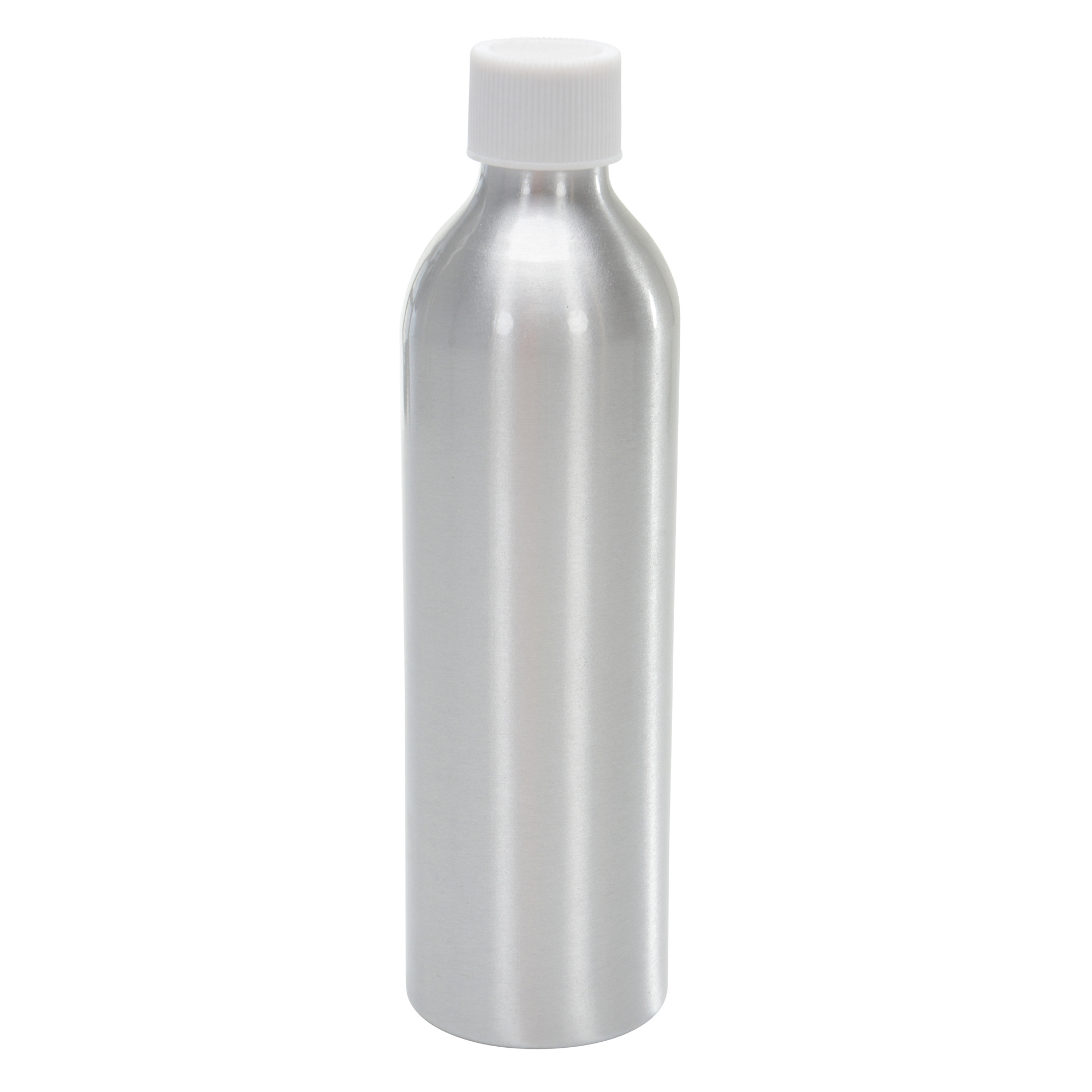 Vestil Aluminum Metal Bottle 8 Ounces Silver