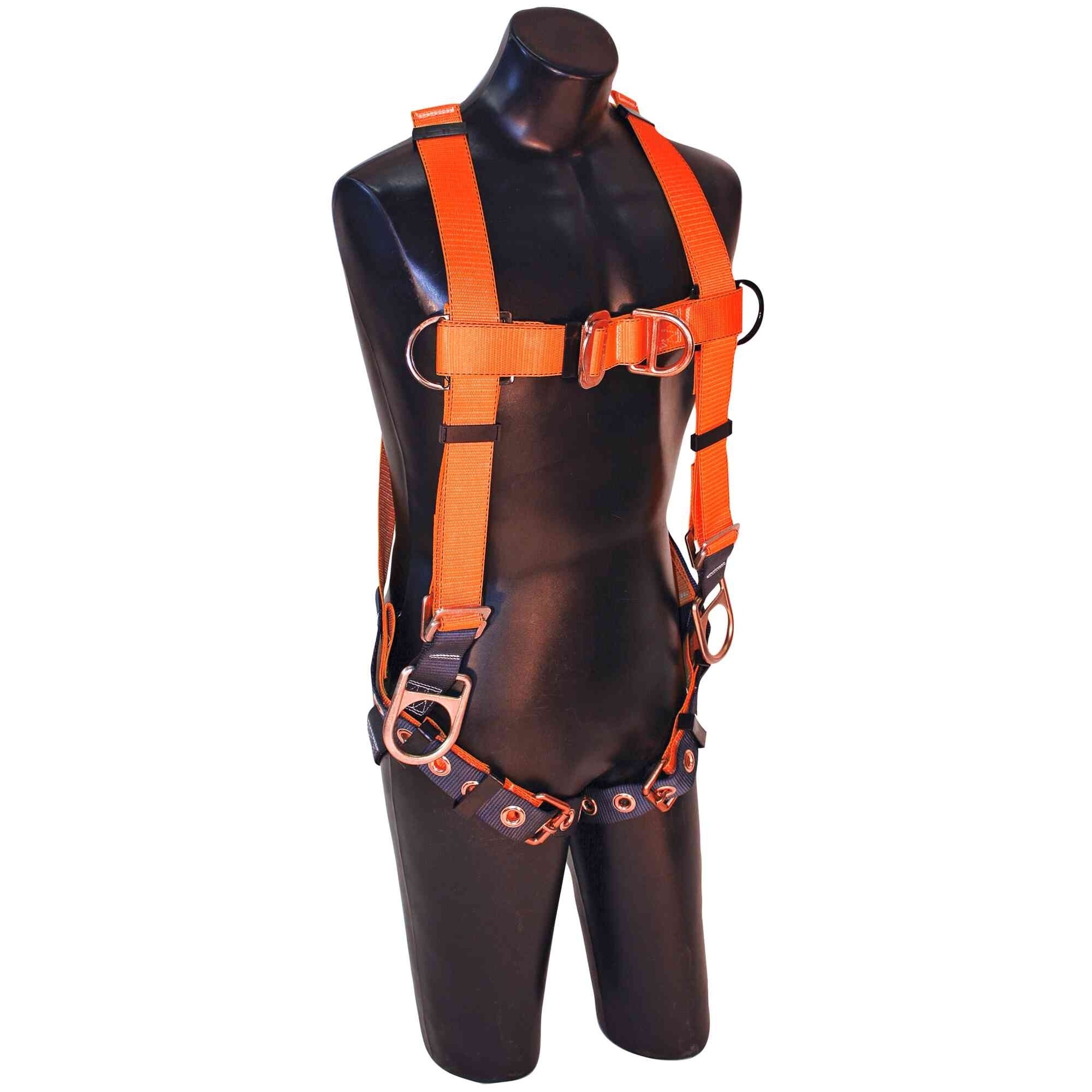FALL SAFE™ - Safety Harness - IRONMAN™ LITE Series - Vest-Style Climbing Positioning - Back / Front / Side, Quick Connect, Tongue Buckle - Size: Medium / Large - Model # 803000-A
