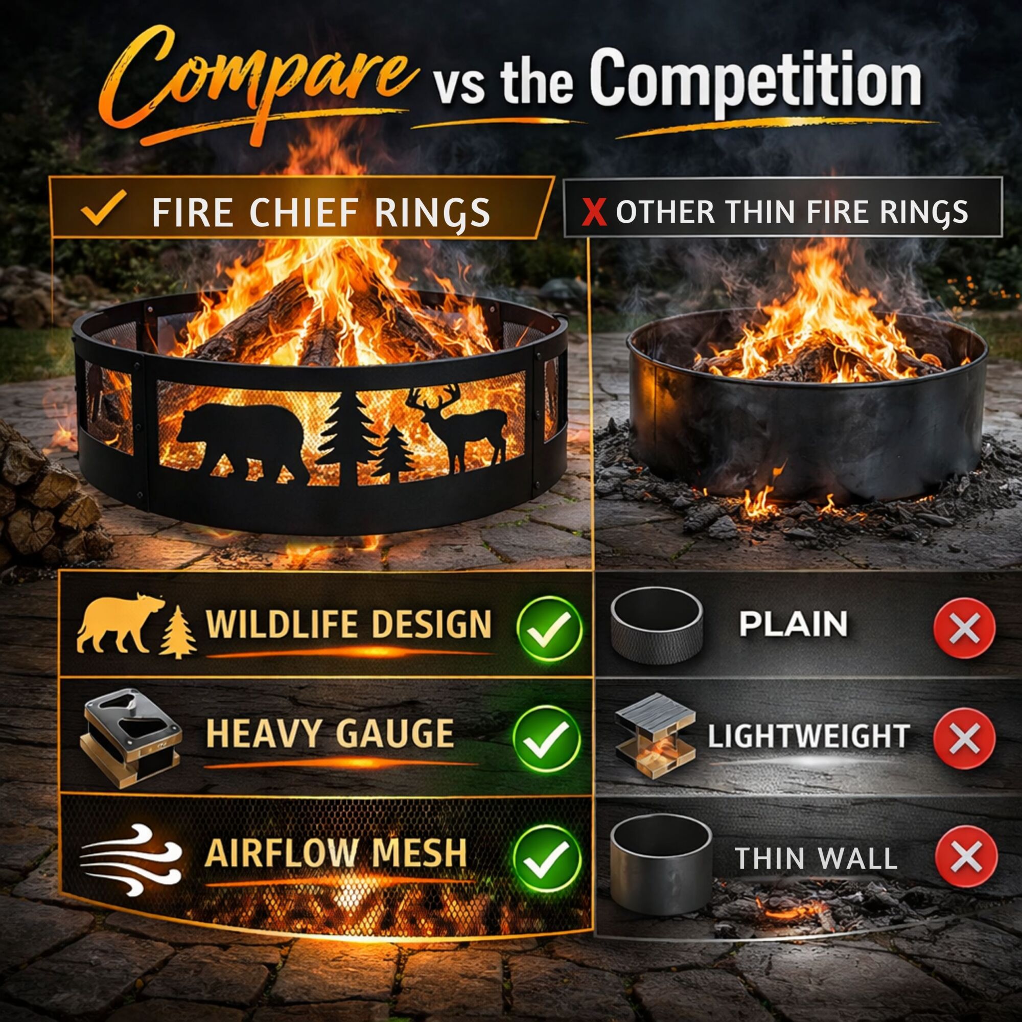 Fire Horse Wildlife Pit Ring — 36in., Model# WT-R-36E | Northern Tool