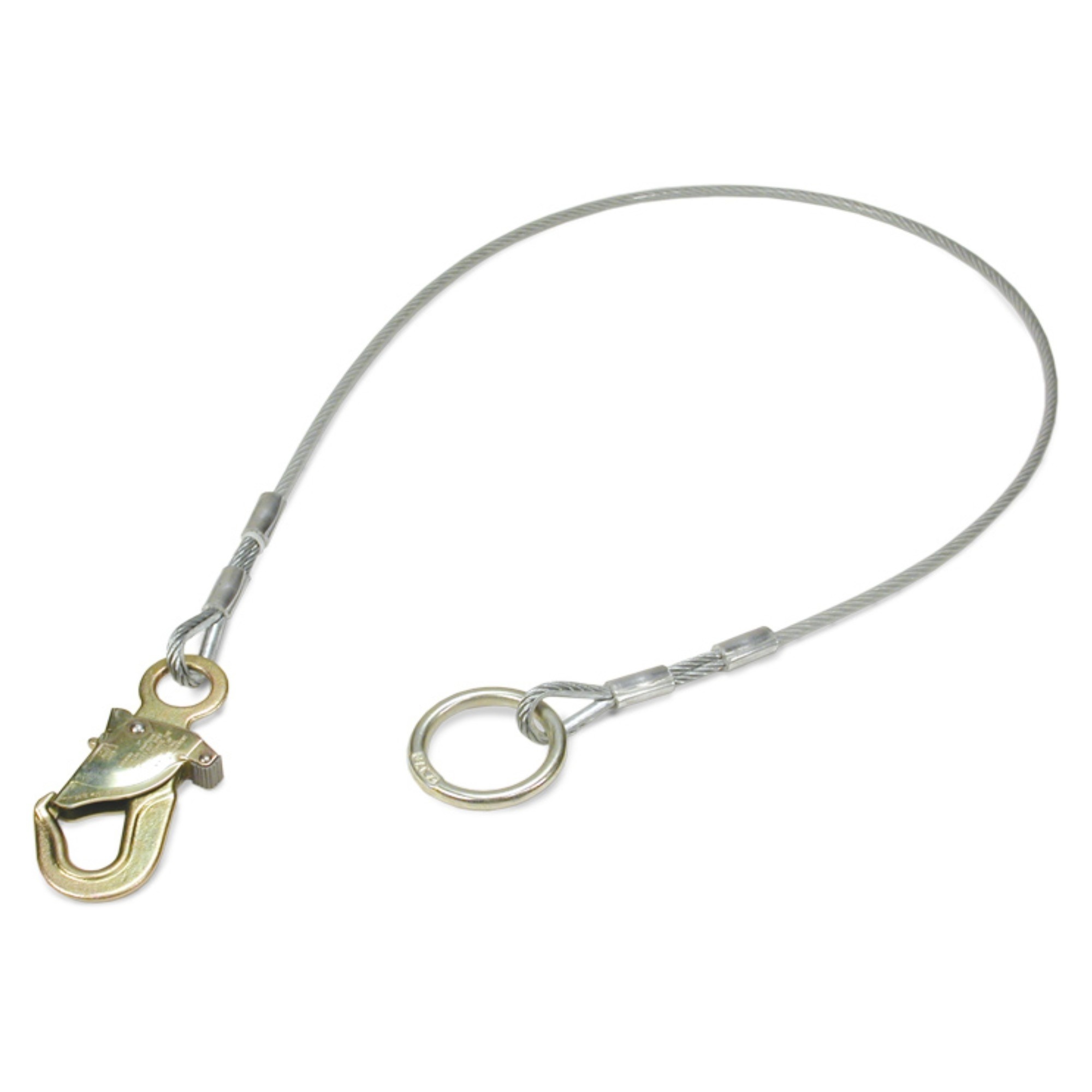 FALL SAFE™ - Anchor Sling, Vinyl-Coated Cable with O-Ring & Snap Hook - Length: 4' - Model # 714004