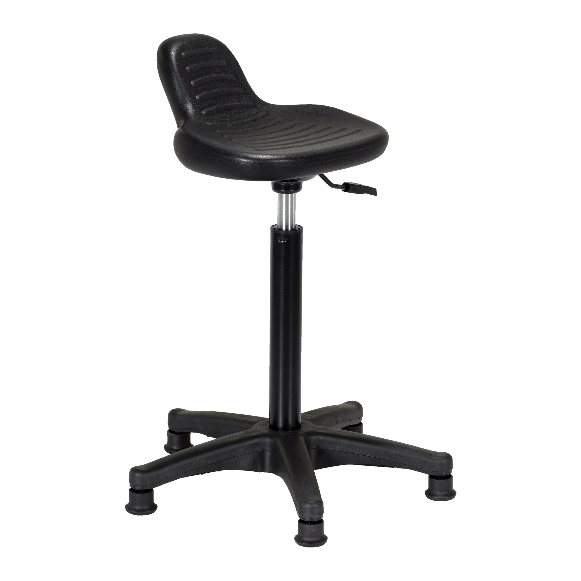 Vestil Metal/Plastic Adjustable Sit/Stand Chair 330 Lb. Capacity Black
