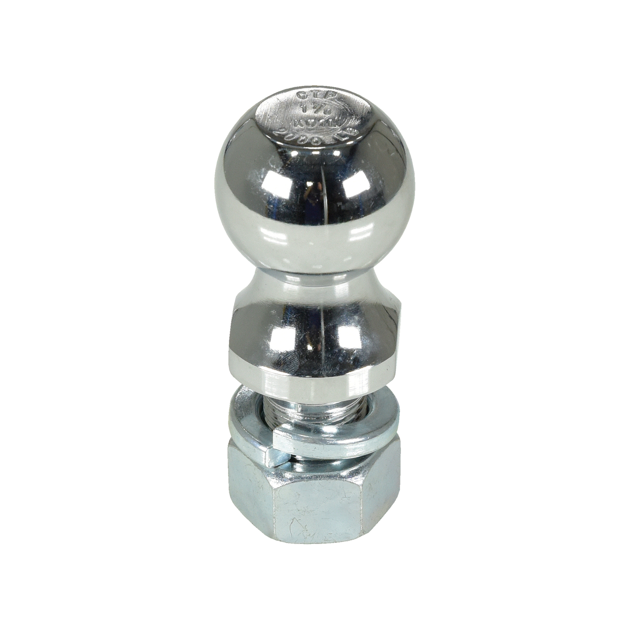 Vestil Steel Bolt On Tow Ball 1-7/8 In. Diameter 2000 Lb. Capacity Silver