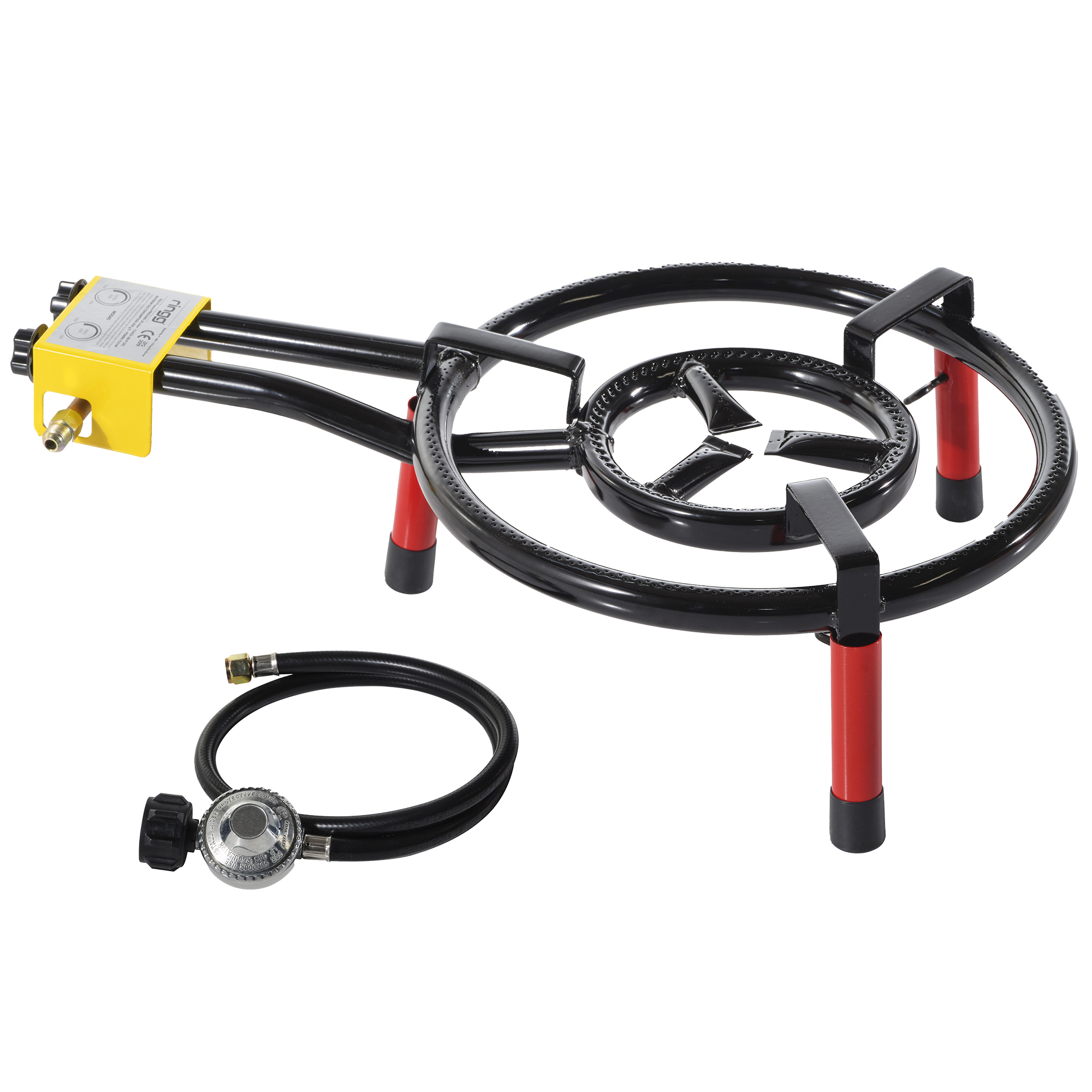 Ringg® Flame Series Classic Kit with 16-In. Dual-Ringed Gas Burner & 5-In. Tabletop Stand for 16 Servings, FS001