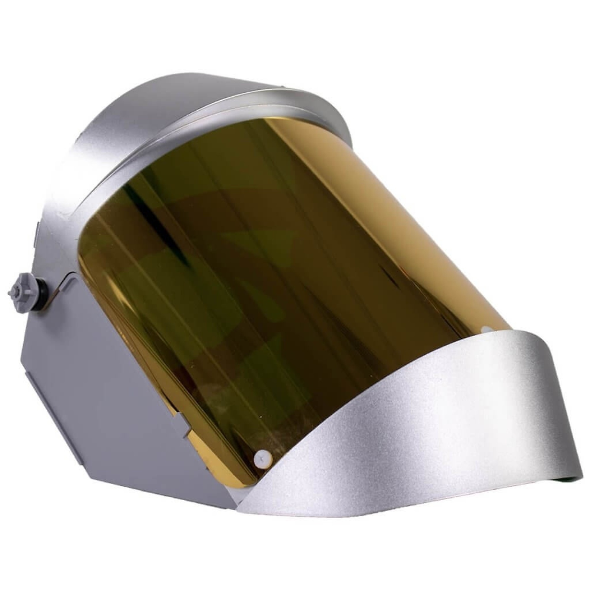 OBERON™ - Face Shield with Ratcheting Headgear - Heat Reflective - Window: Dark Green Gold Anti-Fog - With Lower Crown and Shield Extender - Model # 2156AFR+500