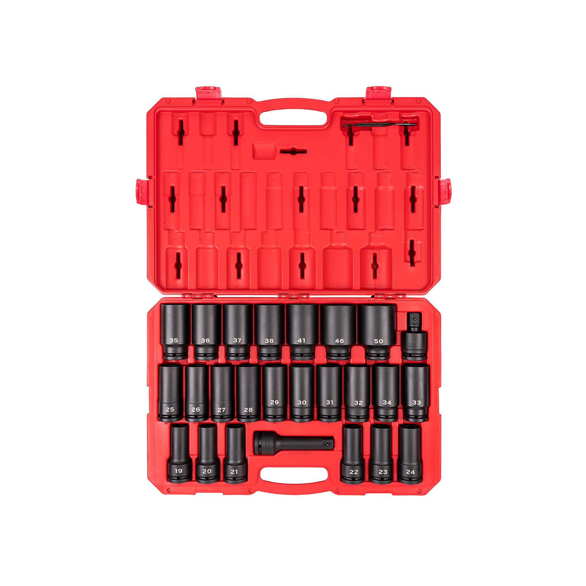 TEKTON 3/4 Inch Drive Deep 6-Point Socket Set with Case, 26-Piece (19 - 50 mm) | SID93421
