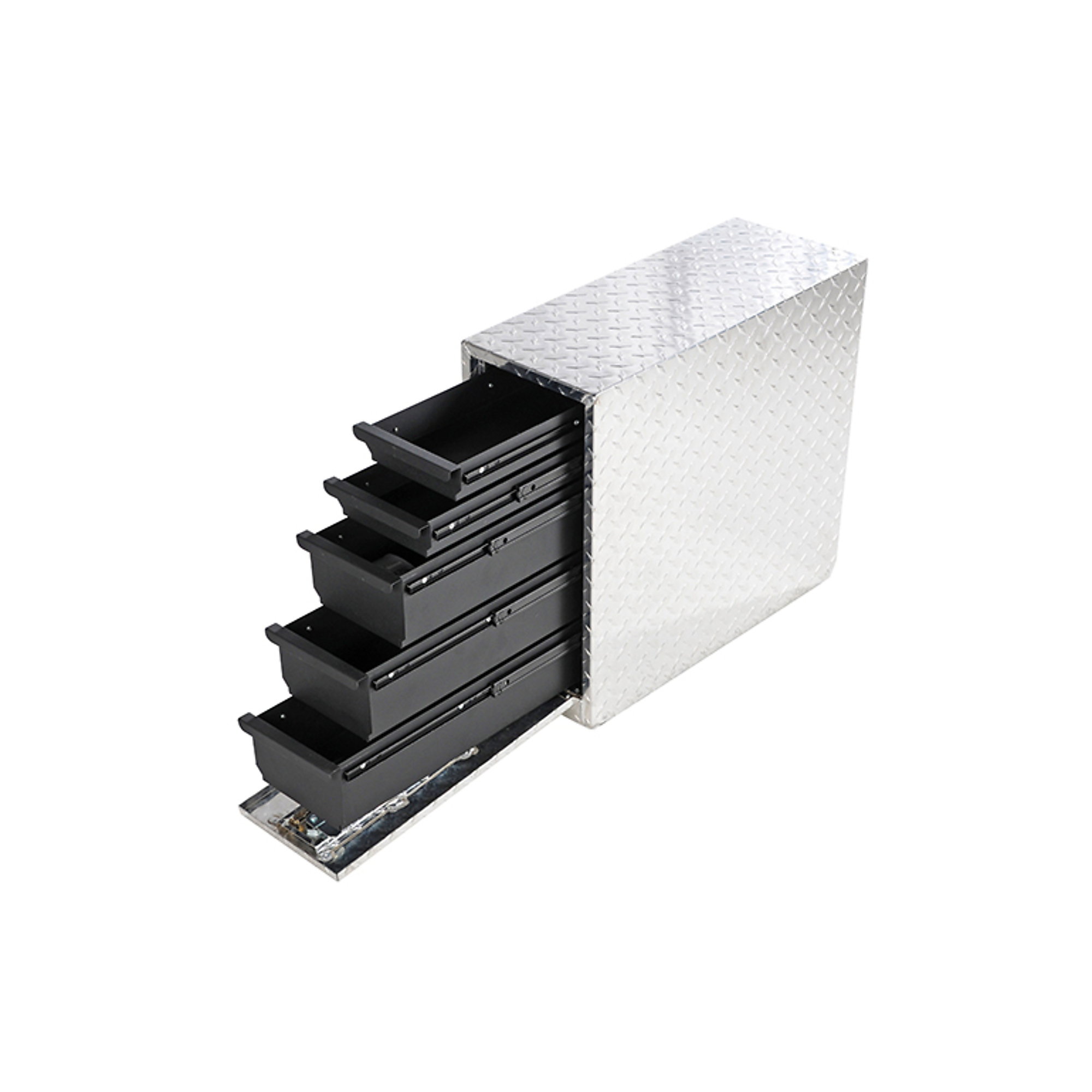 DeeZee Aluminum Wheel Well Tool Box with Drawers - DZ95DA