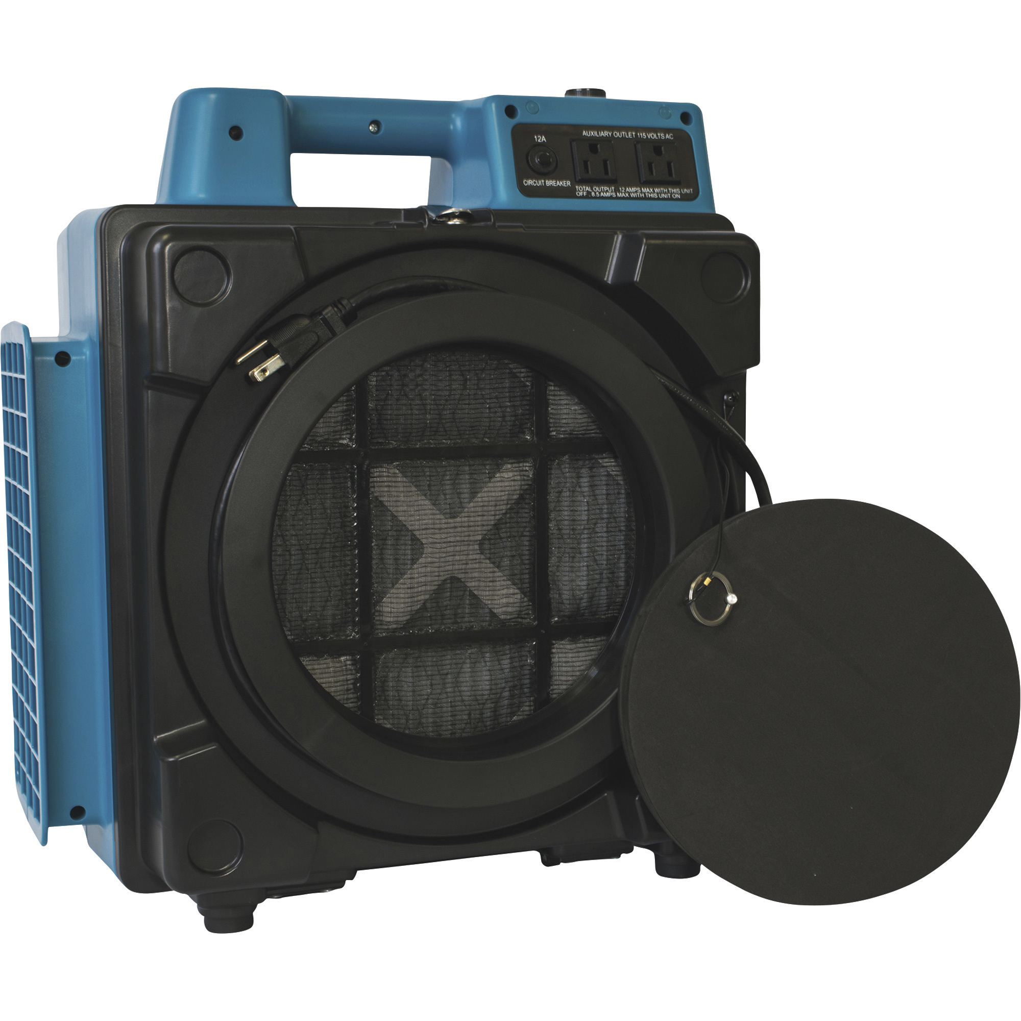 XPower Mini Air Scrubber with HEPA Filter, 550 CFM, 1/2 HP, Model# X-2480A-Blue