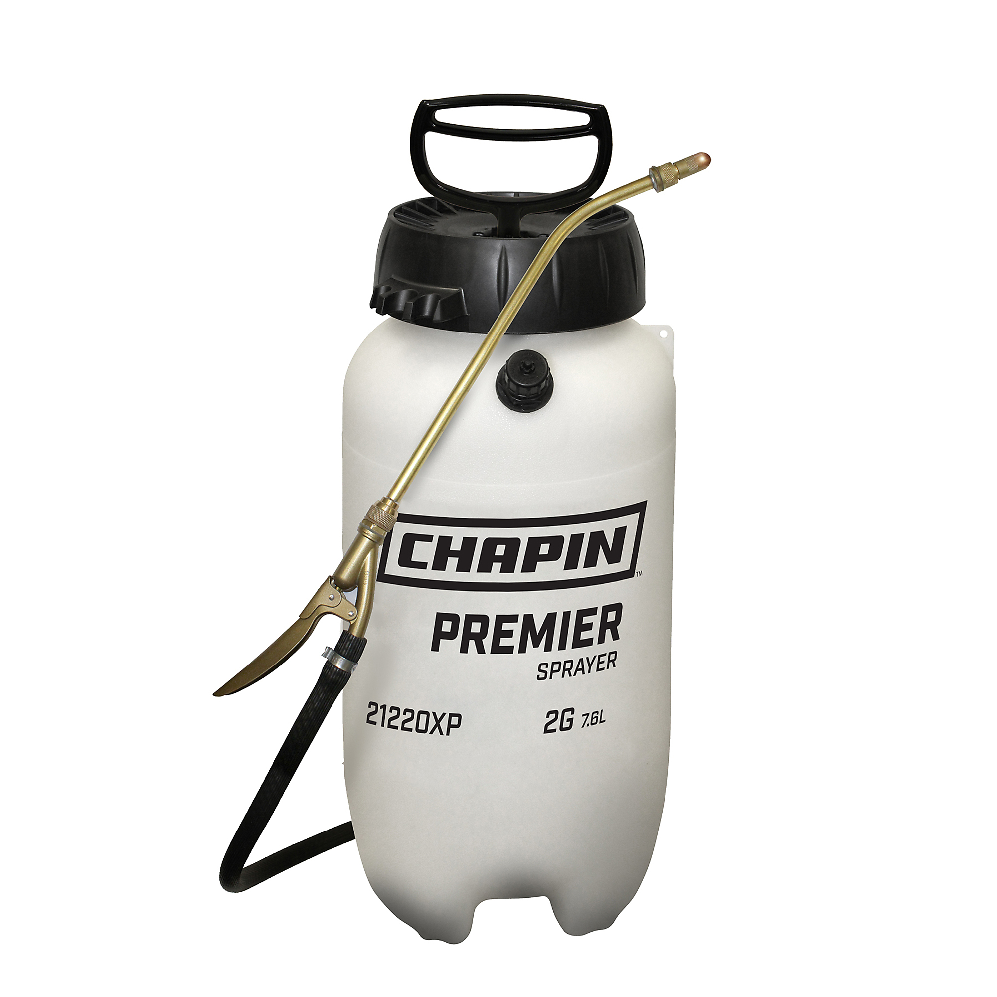 PREMIER Heavy Duty Poly Sprayer, Brass, 2 Gal, Model #21220XP