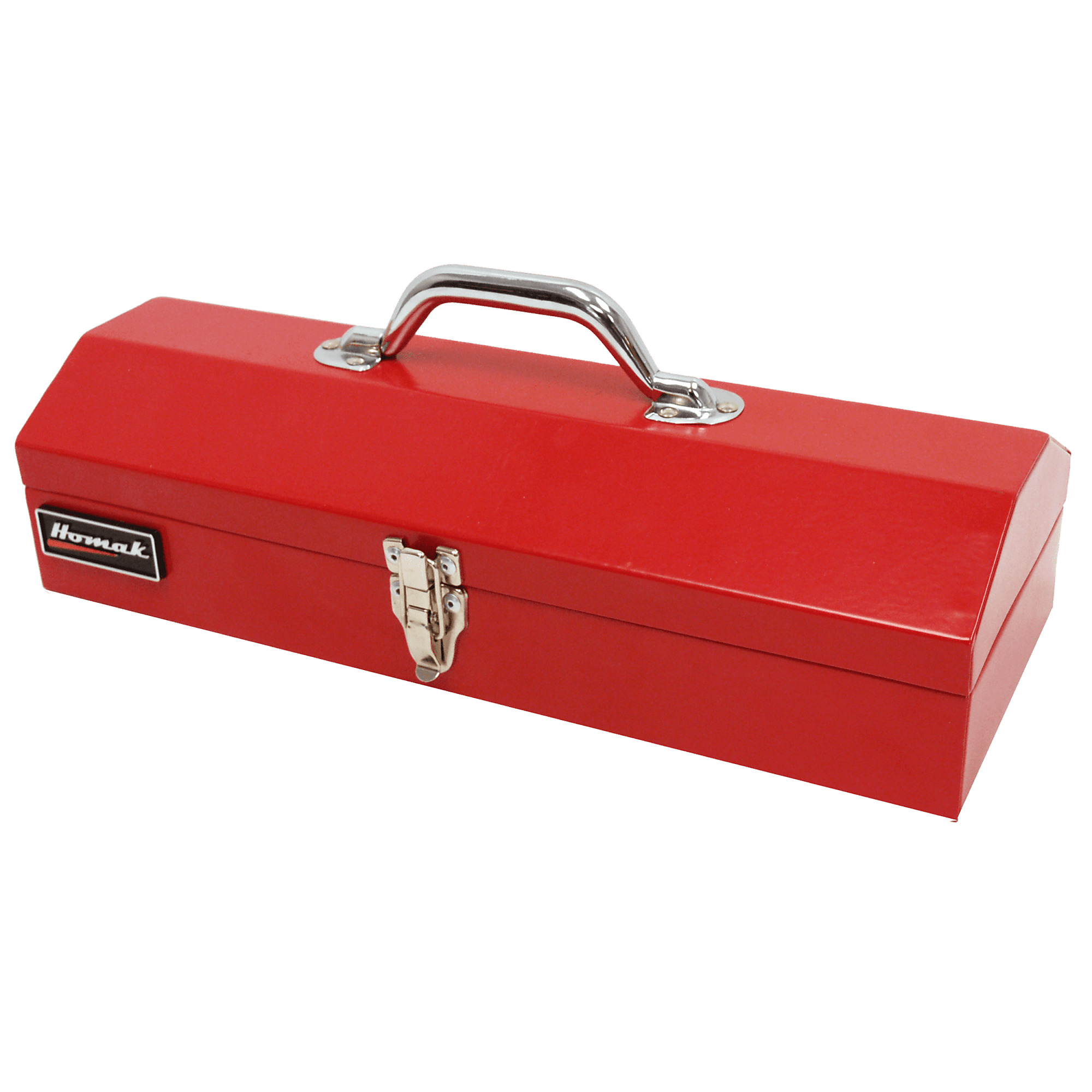 Homak, 16" Metal Toolbox Low Profile, Red, Heavy-duty 21-gauge steel, Model #  RD00116616