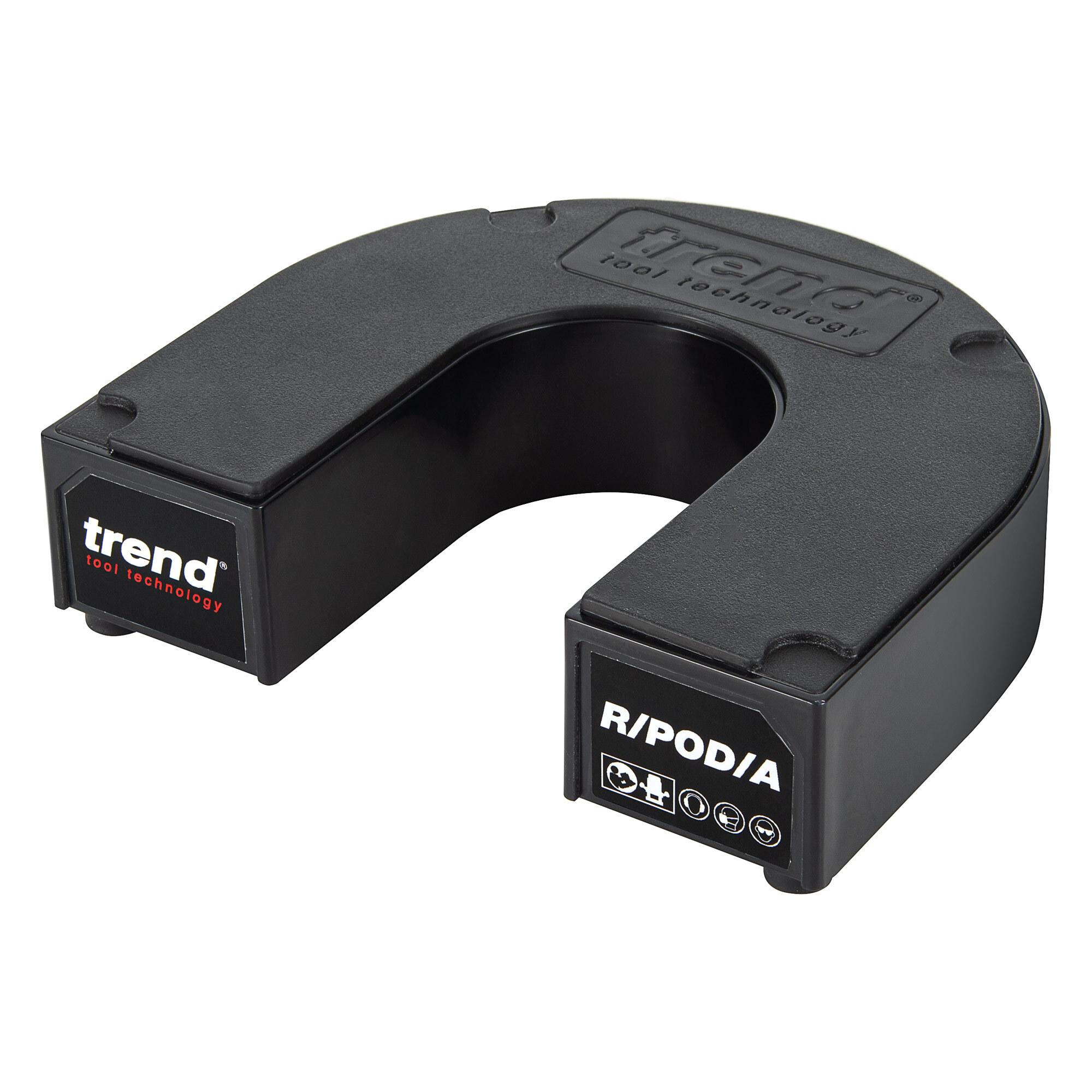 Trend U-Shaped Router Pod Stand for Workbench Safety, Anti-Slip Feet, Universal Compatibility, R/POD/A