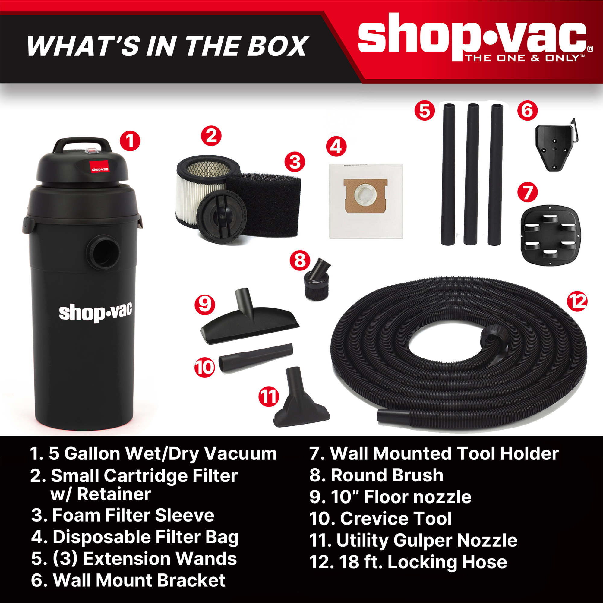 ShopVac 5 Gallon 5.5 HP Hangup Vac 9522205