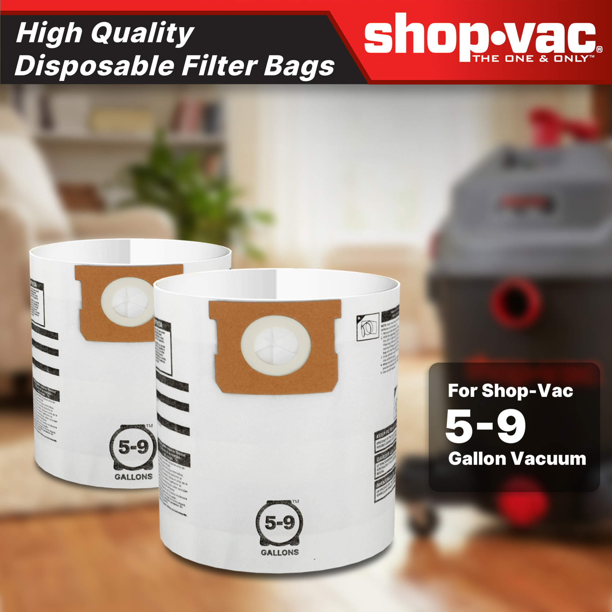 Shop-Vac 5-8 Gal. Disposable Filter Bags 9066133