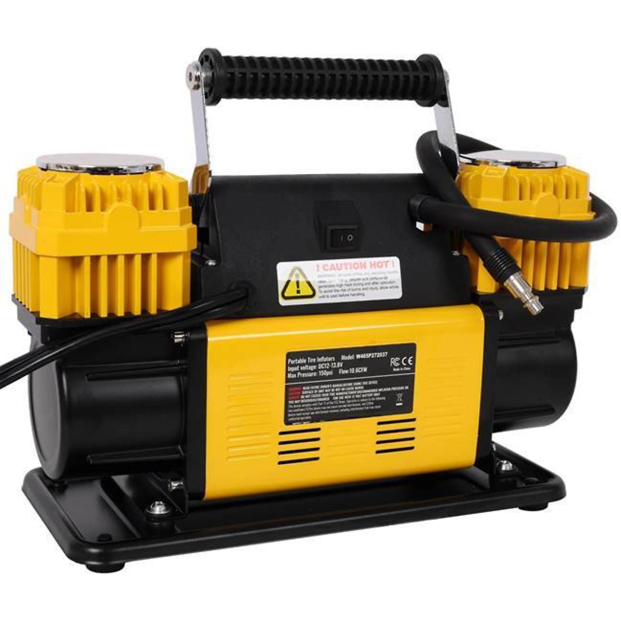12V Dual Cylinder Heavy Duty Air Compressor, Max 150 PSI, BAC-W465P272037