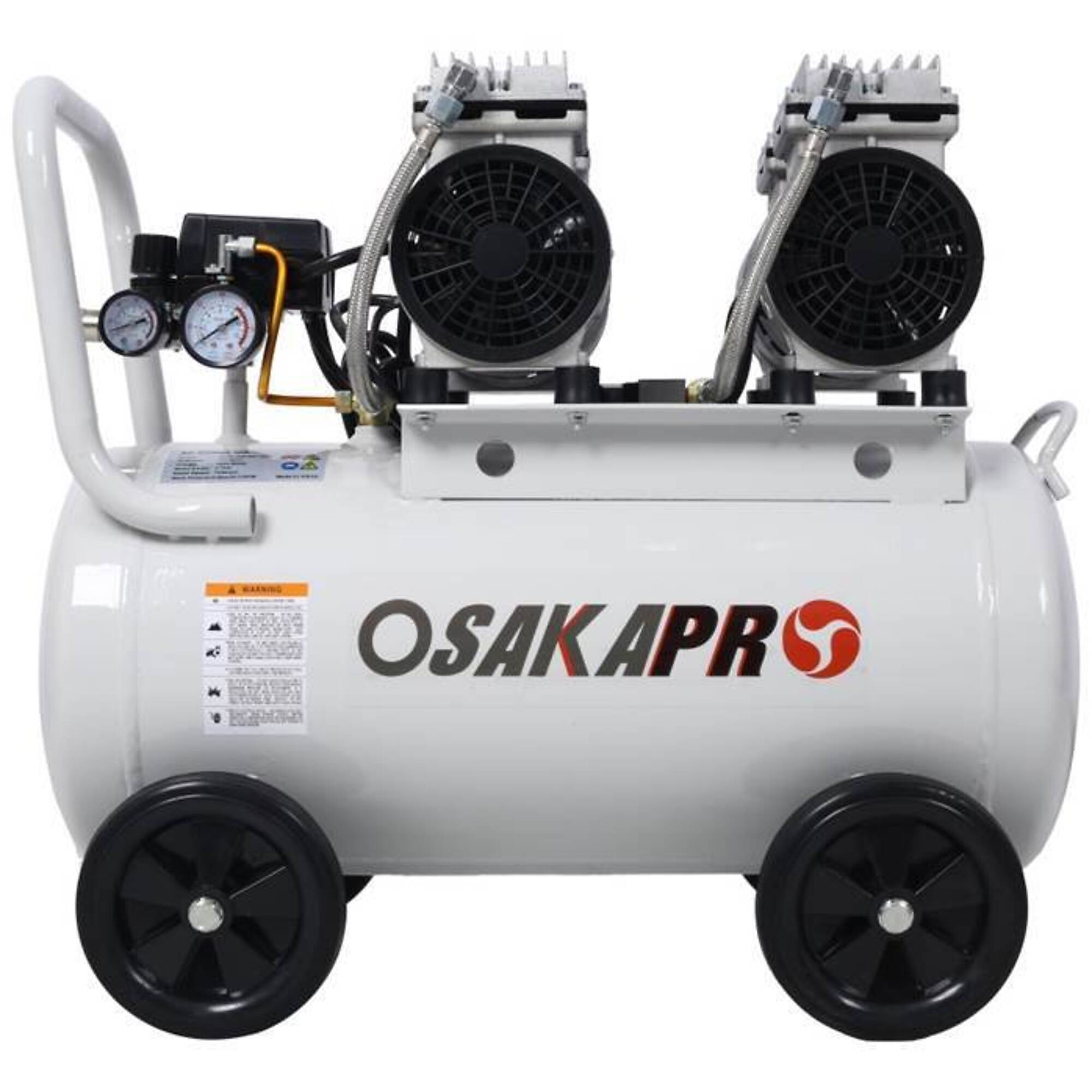 2.5 HP Silent Portable Air Compressor 13 Gallon, light gray, BAC-W46564407
