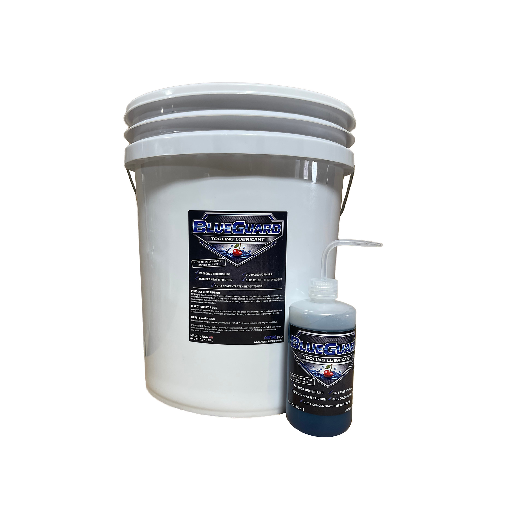 METALpro BlueGuard Tooling Lubricant - 5 Gallon + 16oz Bundle