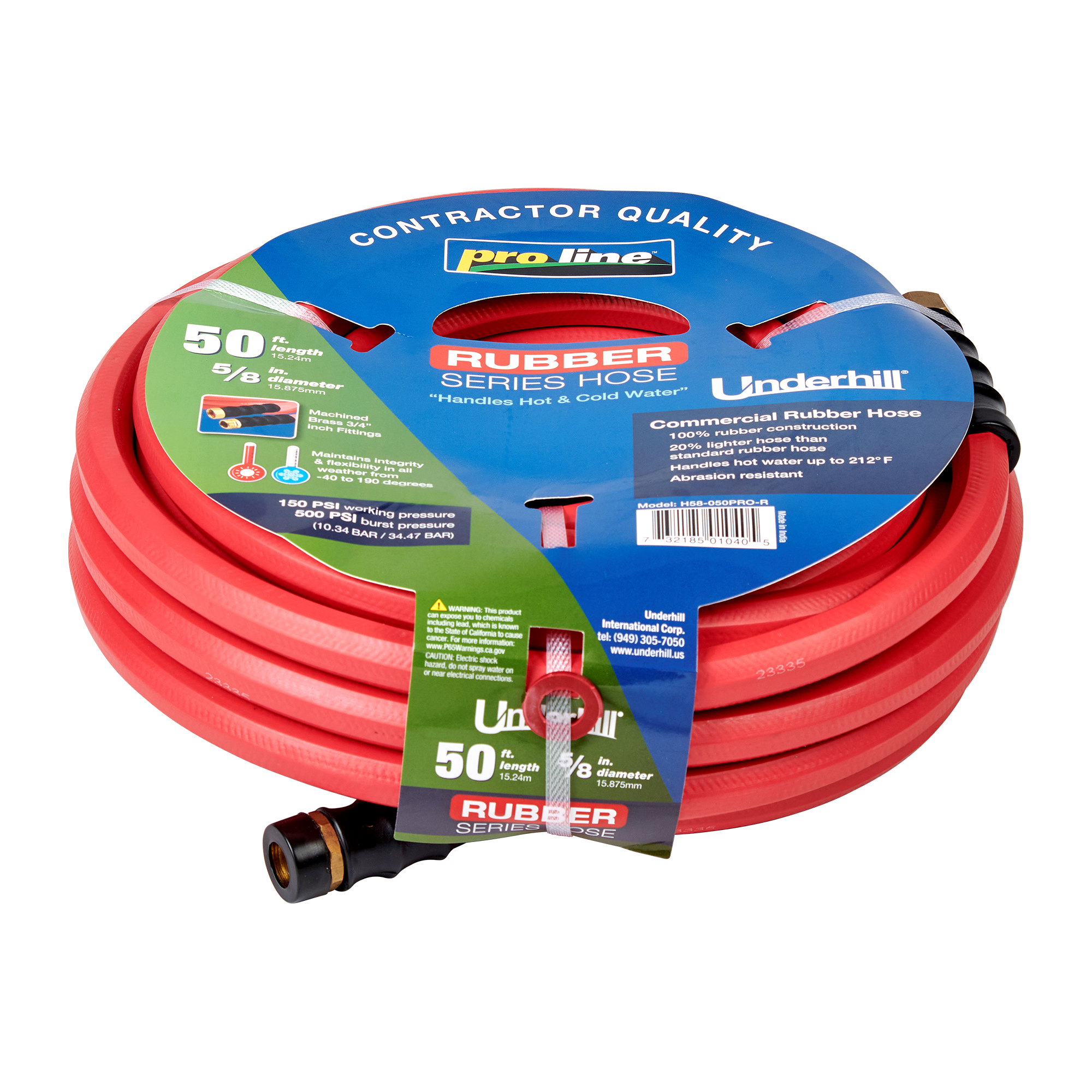 Underhill Rubber Hose 5/8"x50' H58-050PRO-R