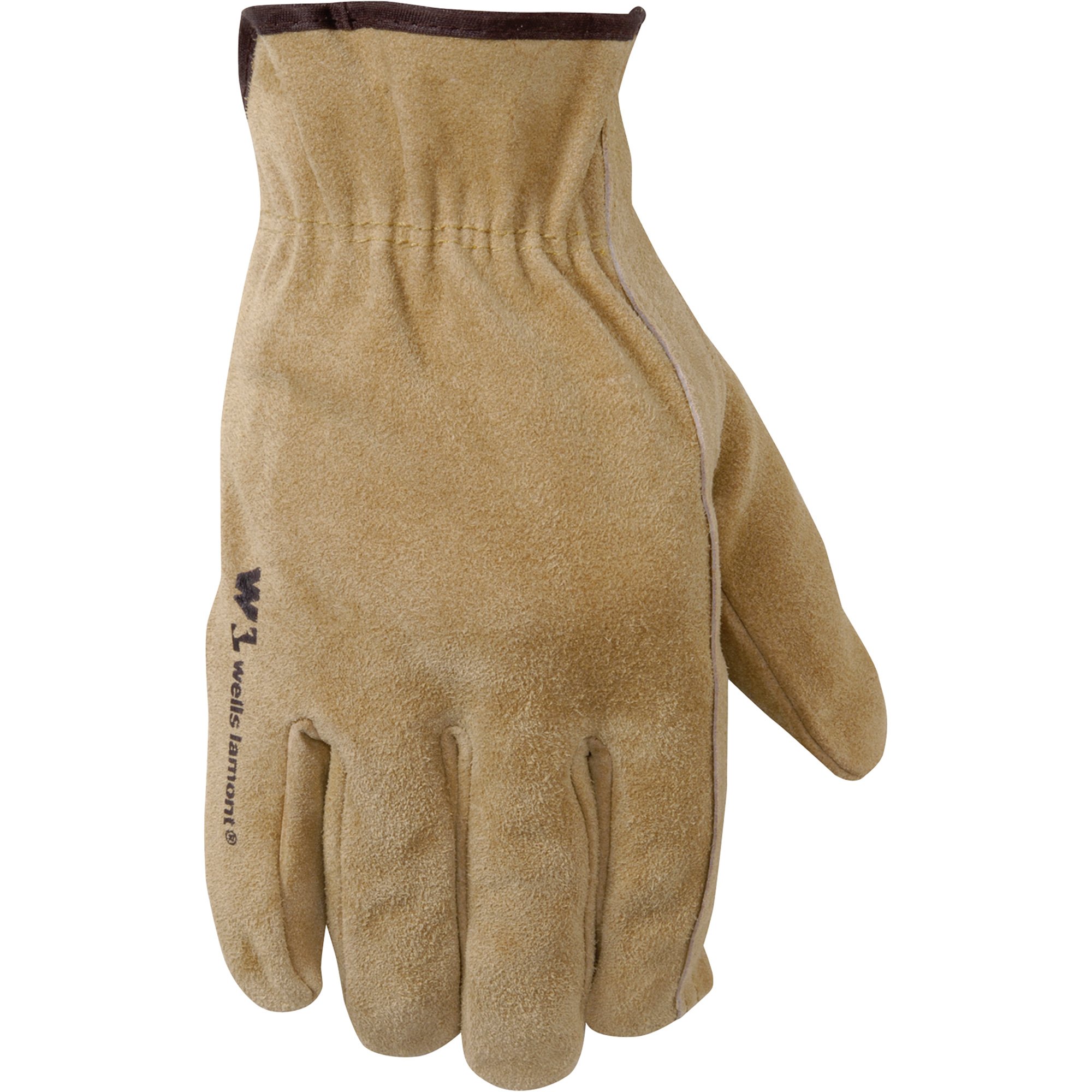 Wells Lamont Men's Suede Cowhide Driver Gloves — Light Tan
