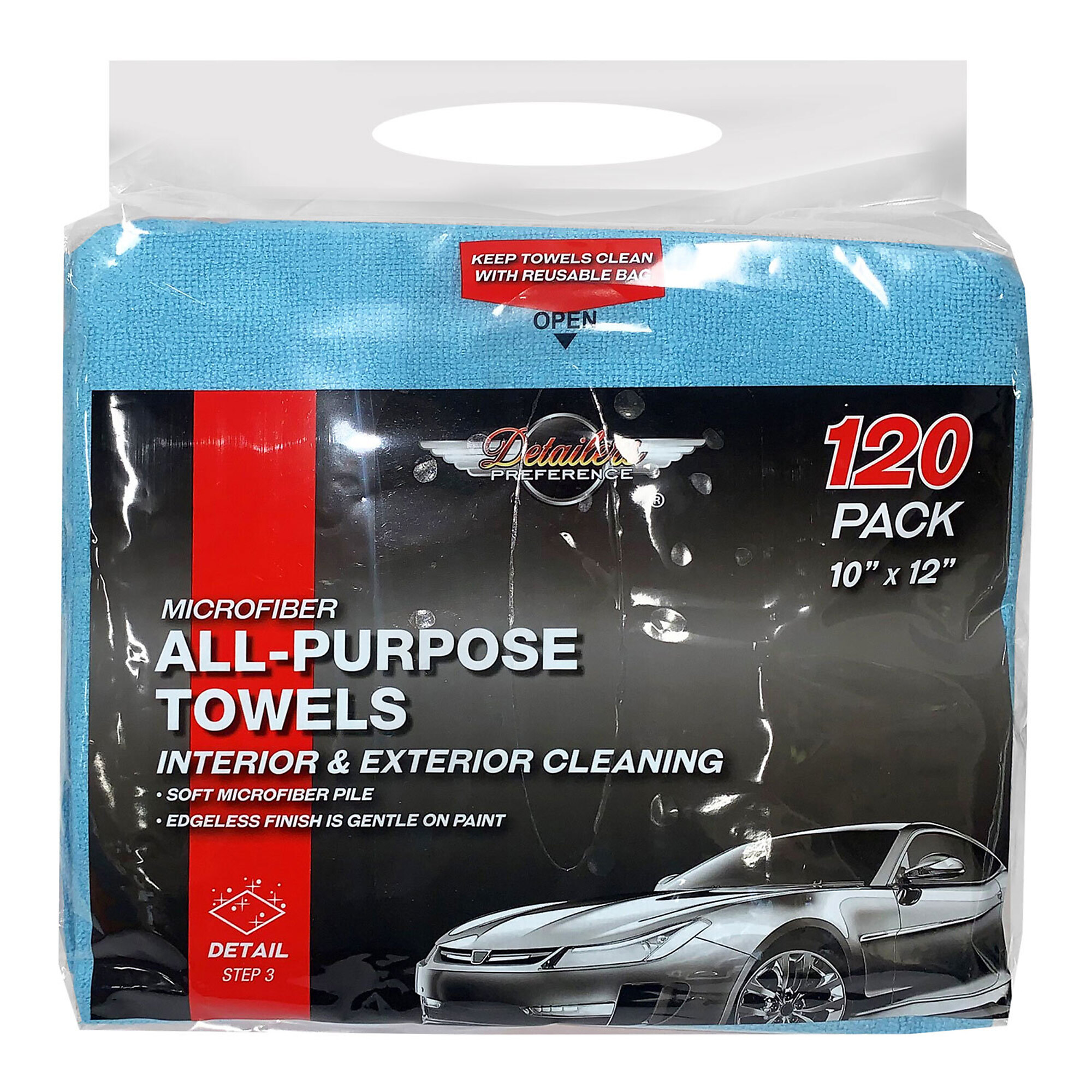 Detailer's Preference 120-Pack Microfiber All-Purpose Towels