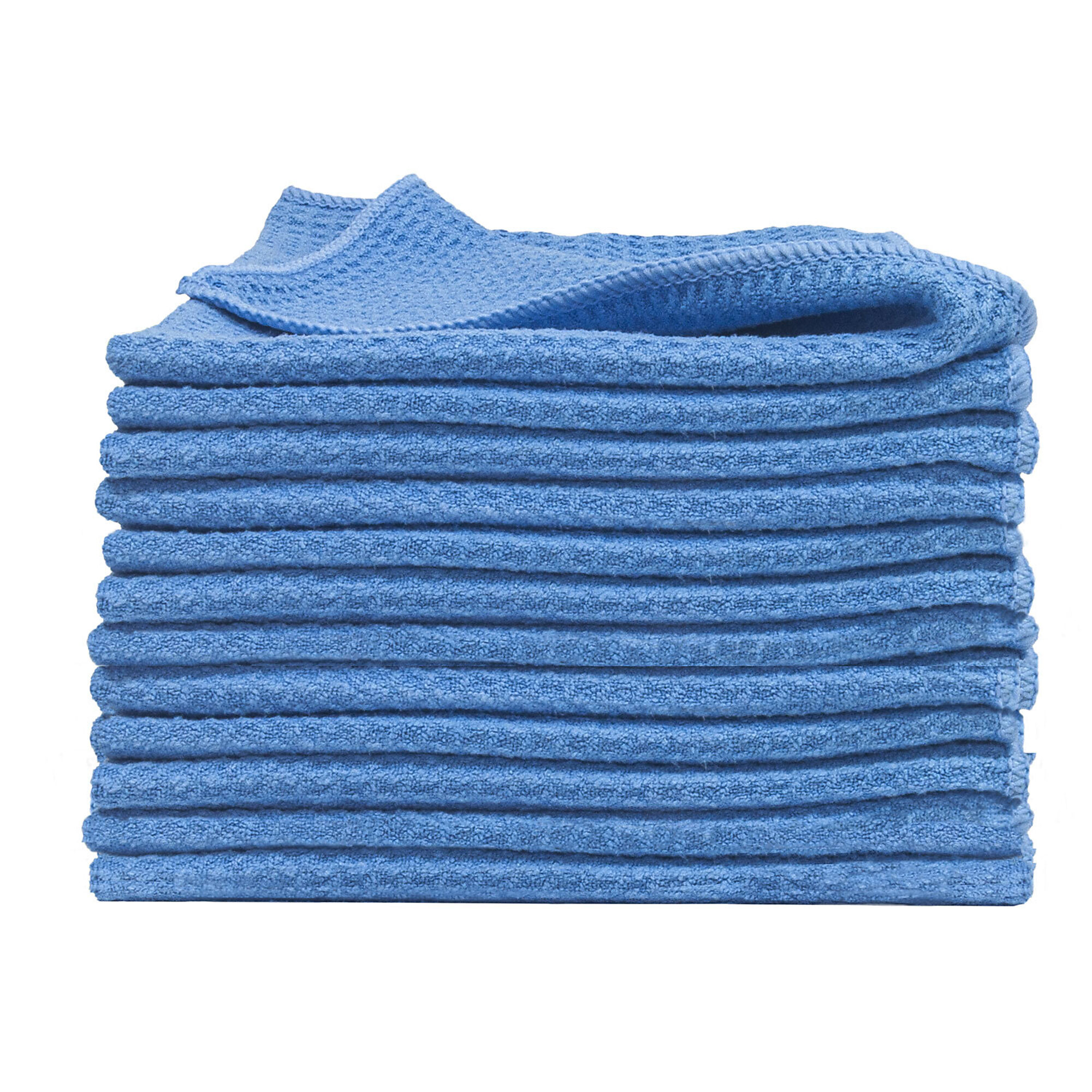 Detailer's Preference Waffle Weave Towels — 16in. x 16in., Blue, 12-Pack, Model# MT-W16-BL-12