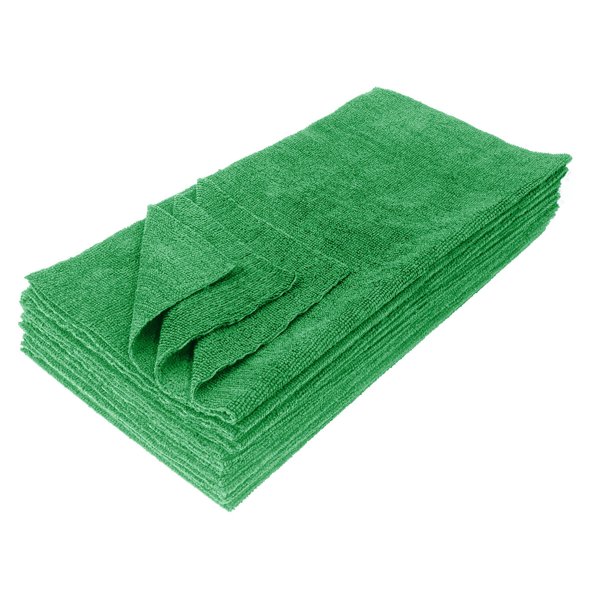 Detailer's Preference Edgeless Microfiber Towels — 16in. x 16in., 12-Pack, Green, Model# MT-UT16-SGRN12