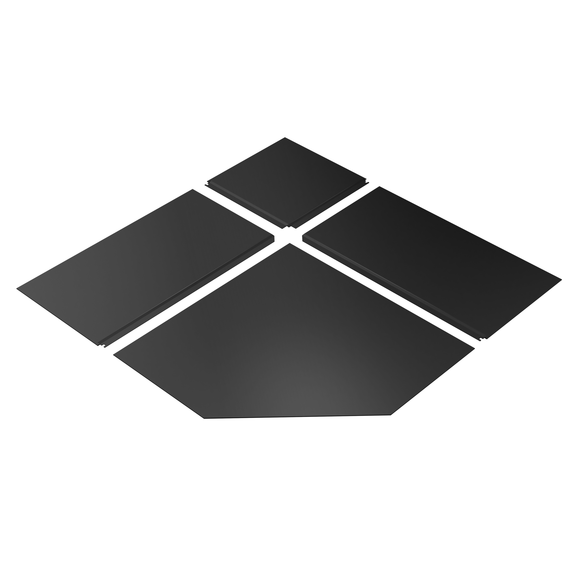 Black Steel Hearth Pad Corner 54'', Model #AC02789
