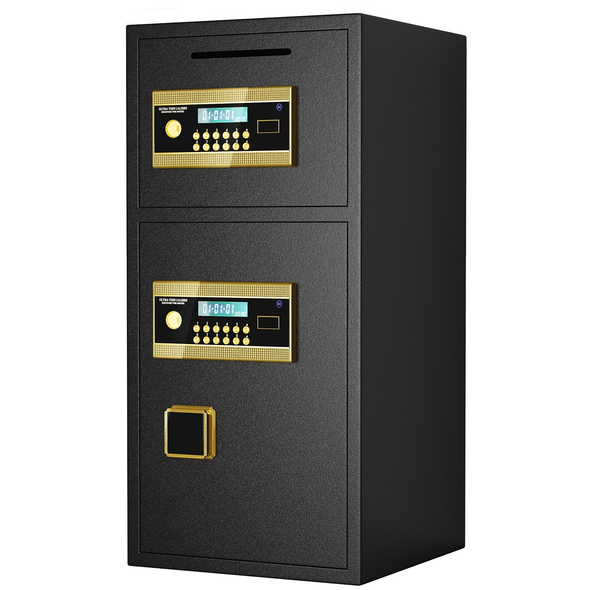 6.0 cu. ft. Double-Door Drop Safe with Fireproof and Waterproof Bag, Hidden Code Function, Heavy-Duty Steel Construction