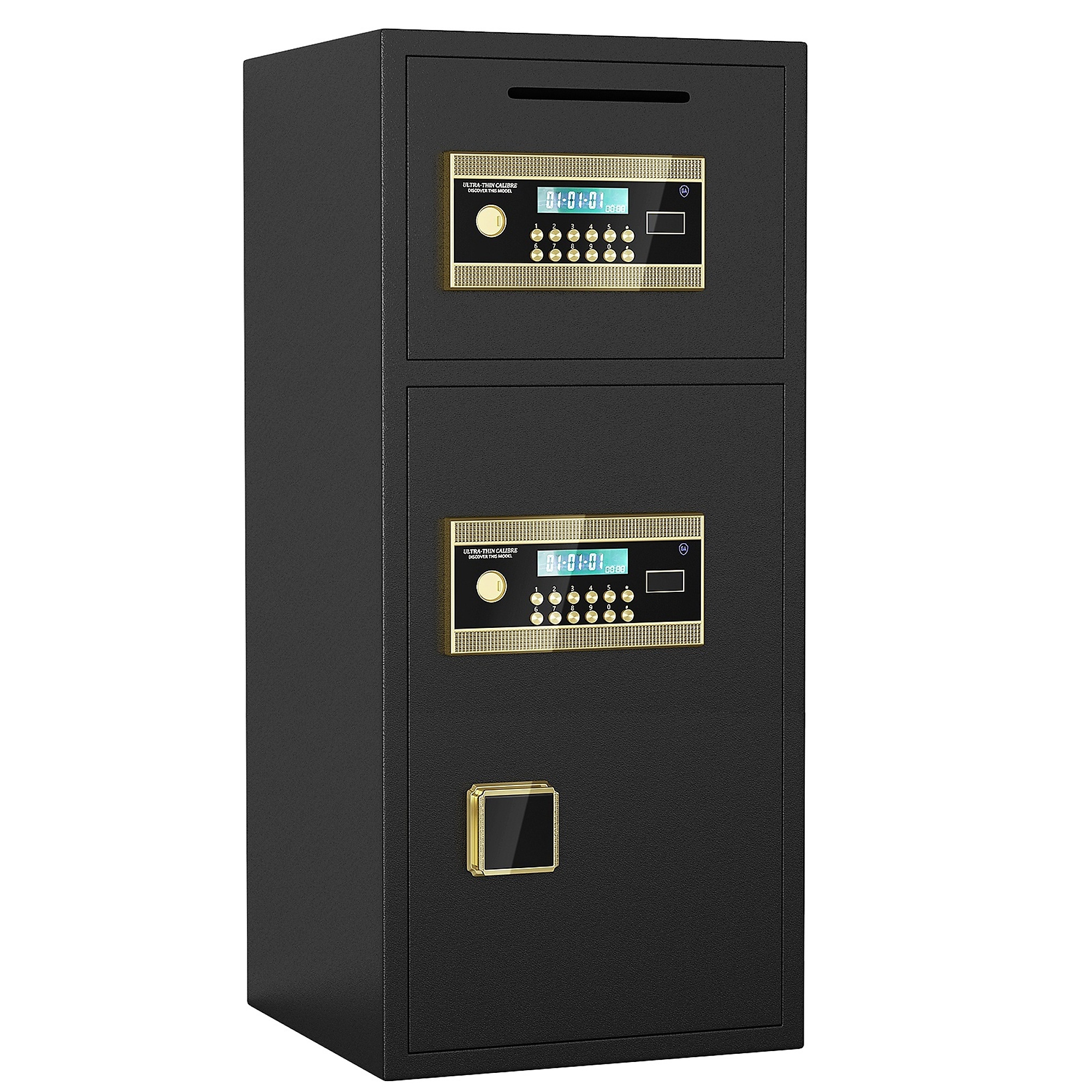 7.0 cu. ft. Double-Door Drop Safe with Fireproof and Waterproof Bag, Hidden Code Function, Heavy-Duty Steel Construction