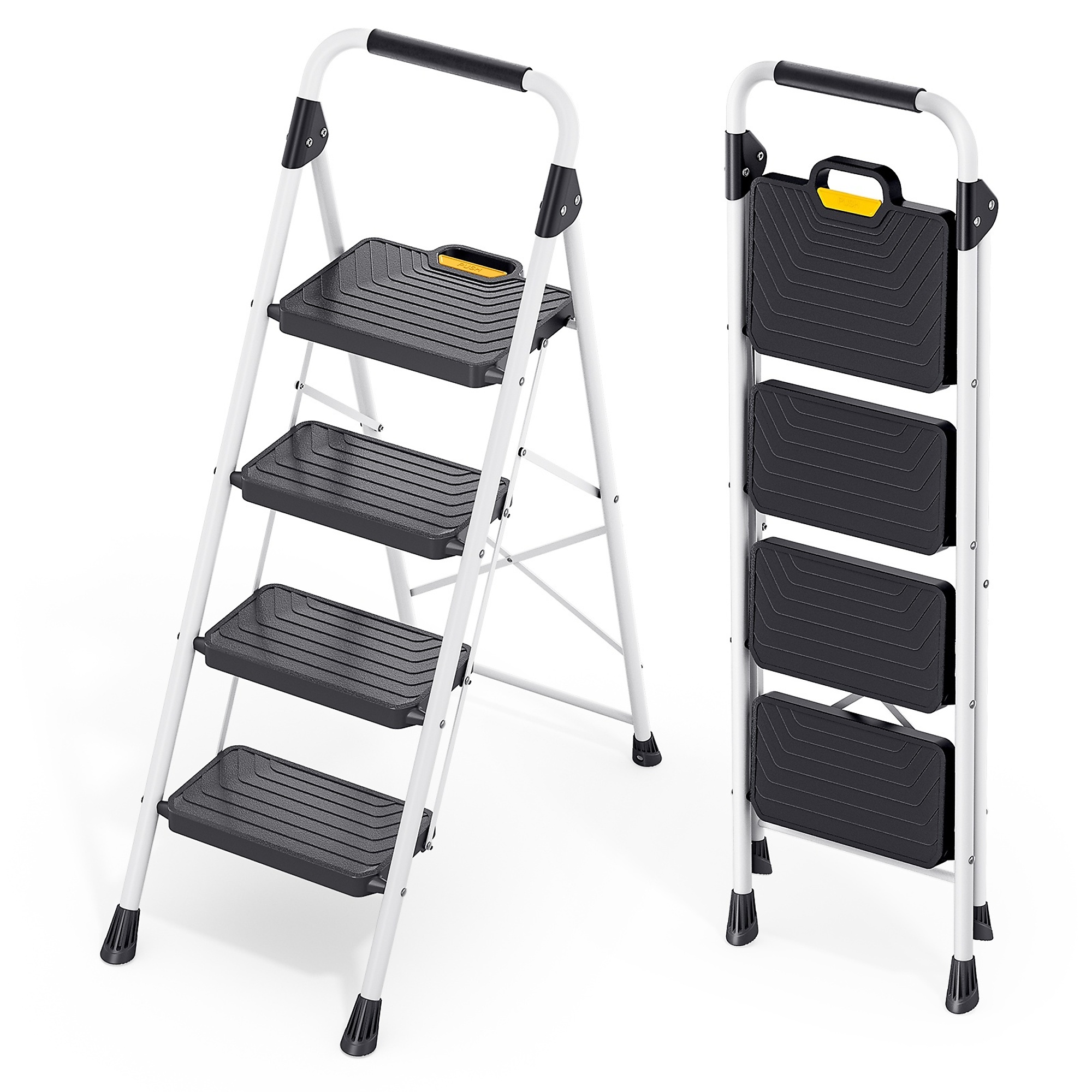 4.1 ft. Metal Lightweight Step Ladder (9 ft. Reach) with Safety Lock Design 800 lbs. Load Capacity Type IAA Duty Rating