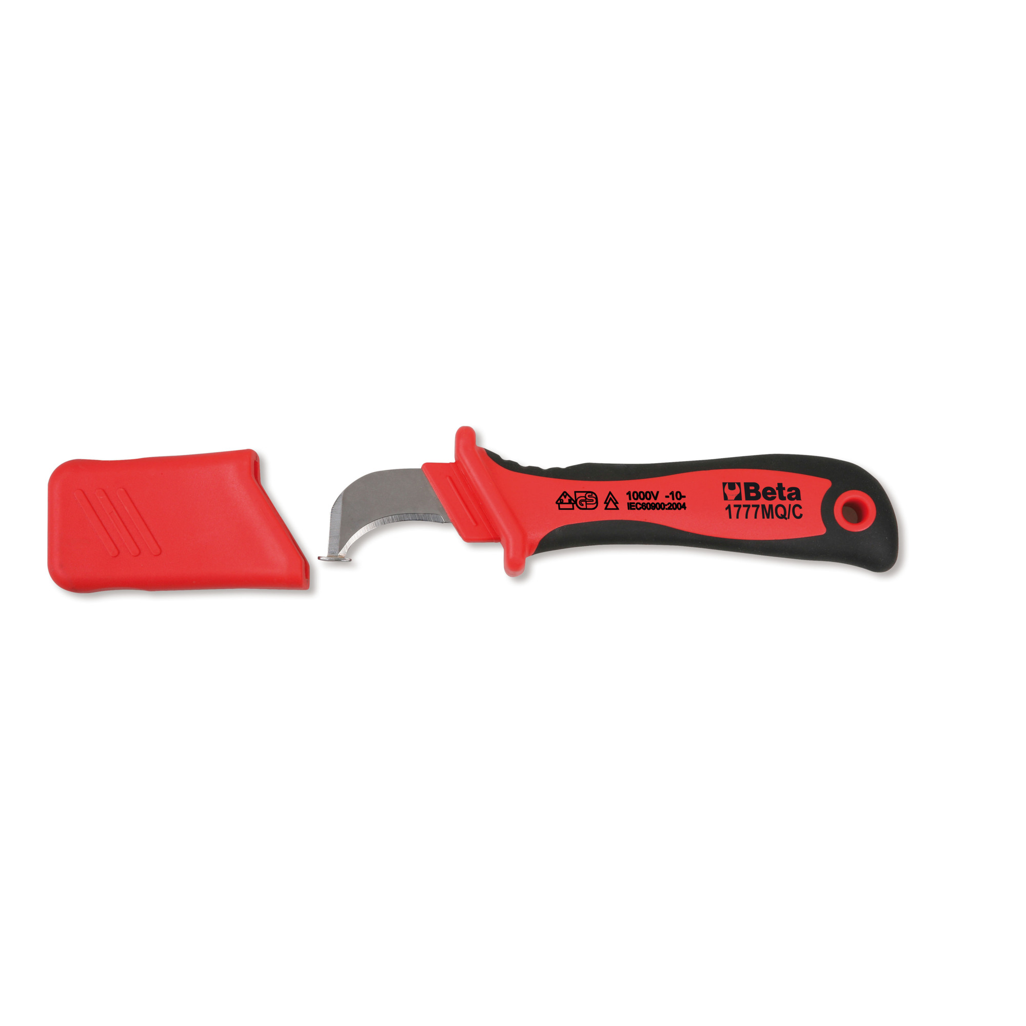 Beta 1777MQ/C Electrician's Insulated Cable Stripping Knife, 1000V Rated, VDE Certified, Ergonomic Grip