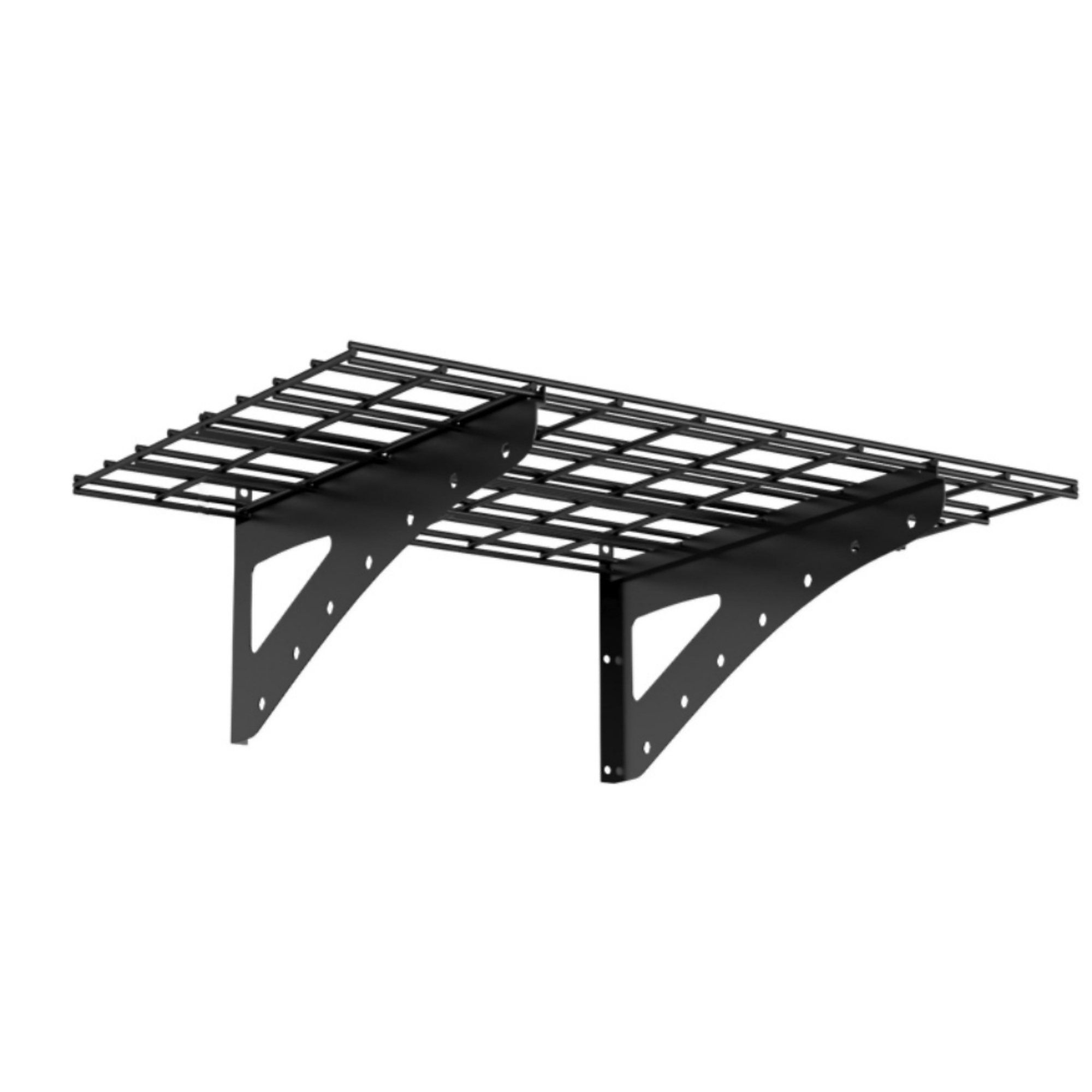 2-Pack 24*48 Inch Wall Mounted Wall Shelf for Garage Heavy Duty Wall Shelf in Black