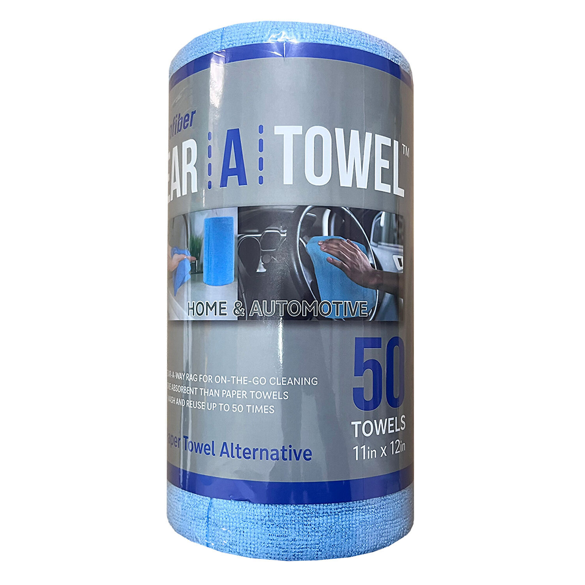 Eurow Tear-A-Towel — 12in. x 12in., Blue, 50-Count, Model# EUTAT12BLU50